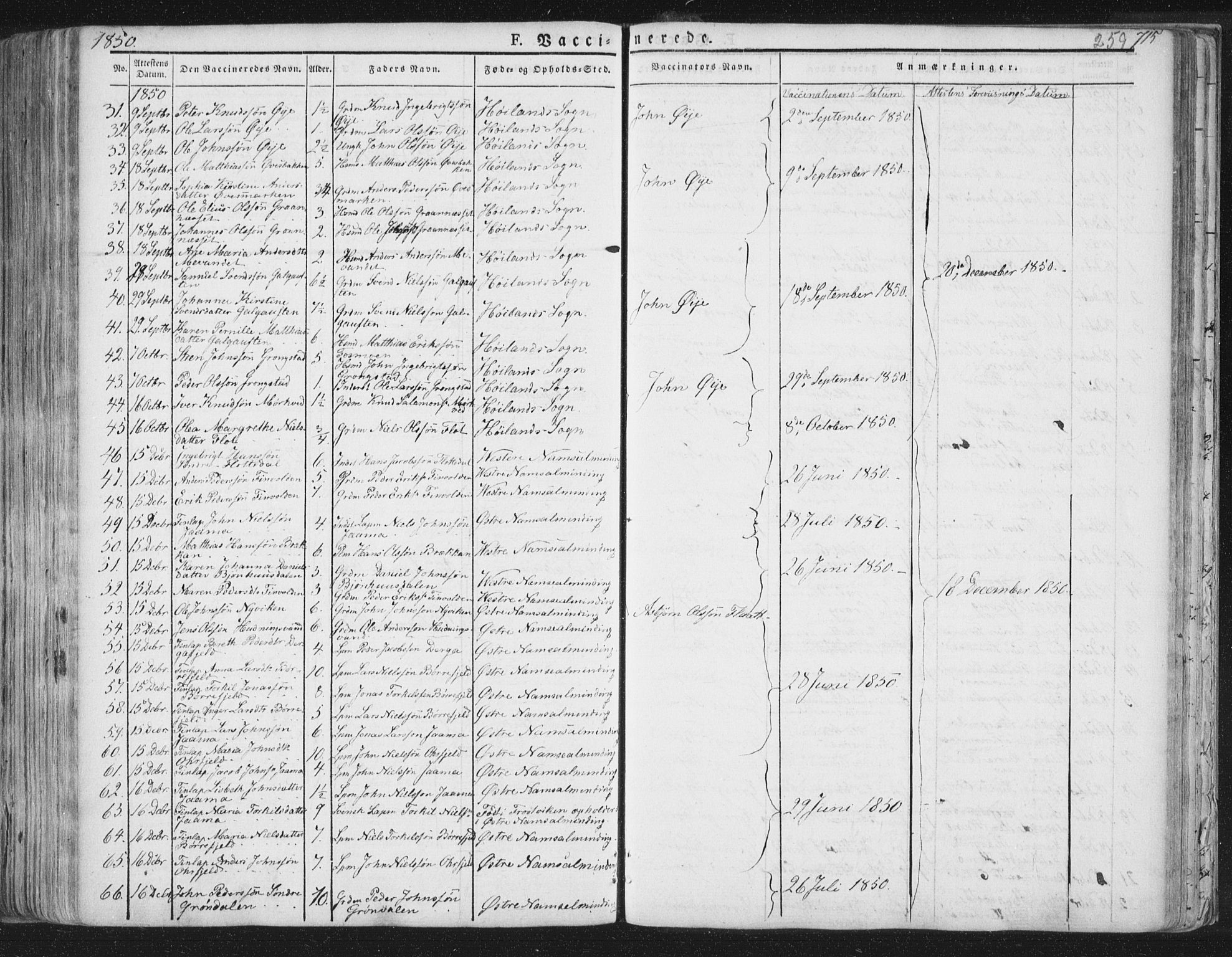 Ministerialprotokoller, klokkerbøker og fødselsregistre - Nord-Trøndelag, SAT/A-1458/758/L0513: Parish register (official) no. 758A02 /1, 1839-1868, p. 259