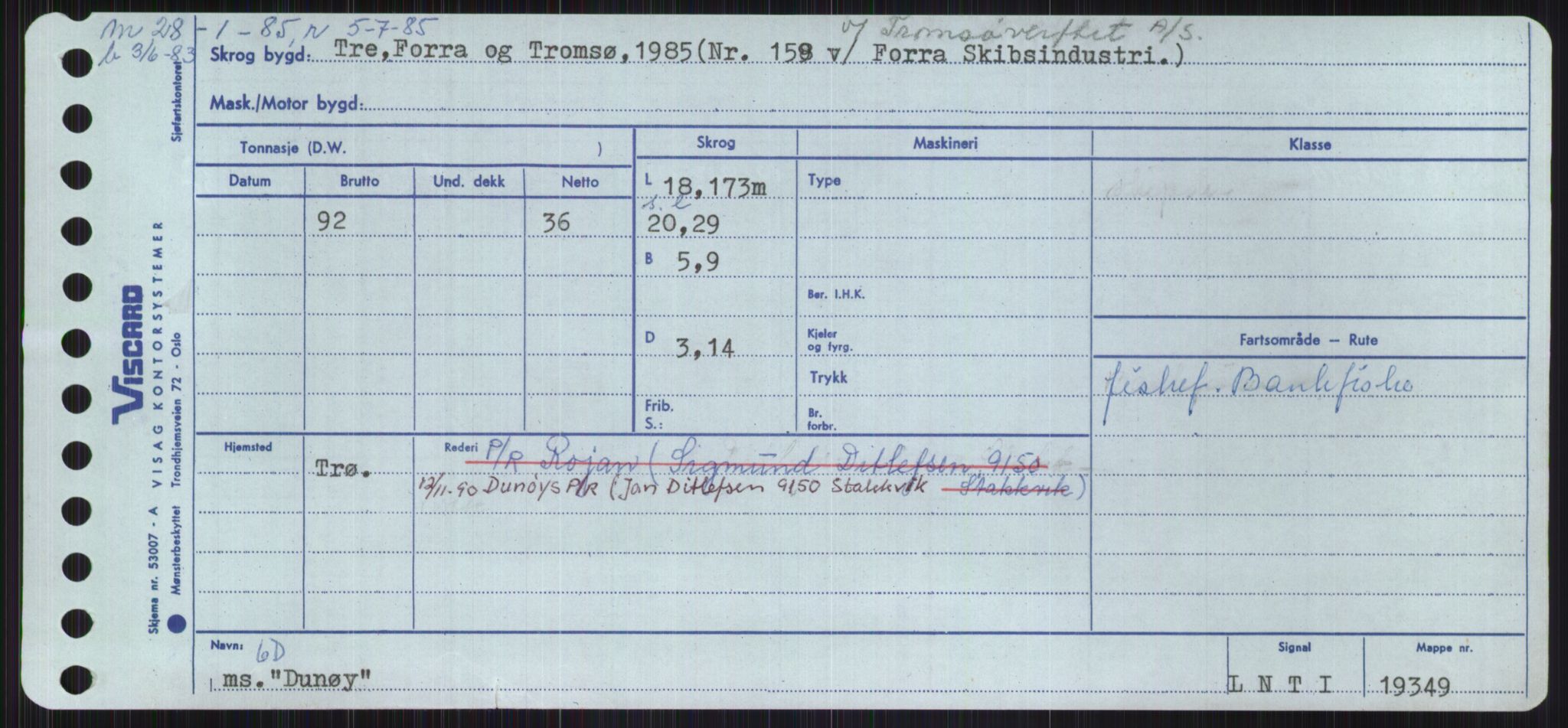 Sjøfartsdirektoratet med forløpere, Skipsmålingen, RA/S-1627/H/Ha/L0001/0002: Fartøy, A-Eig / Fartøy Bjør-Eig, p. 905