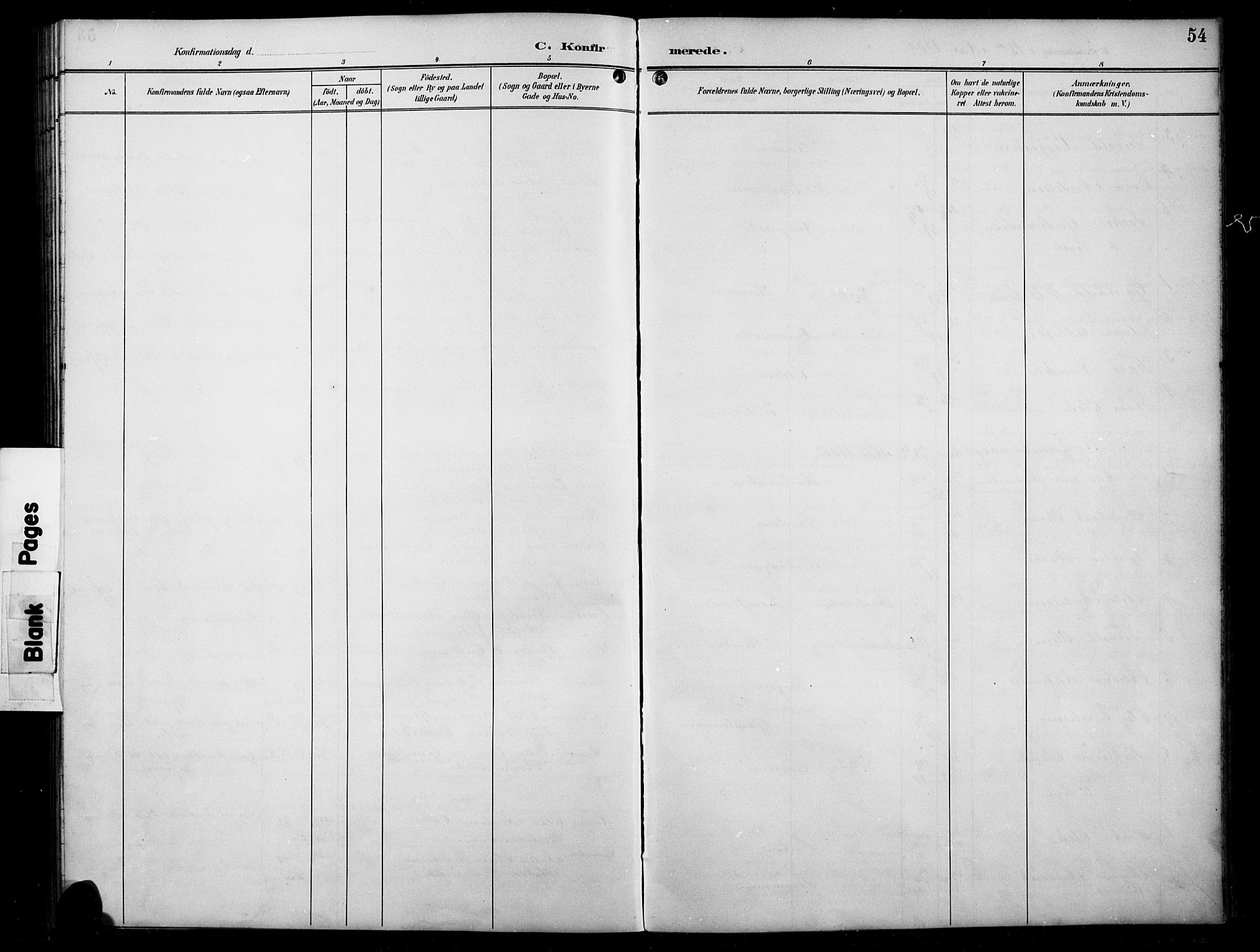 Sør-Aurdal prestekontor, SAH/PREST-128/H/Ha/Hab/L0008: Parish register (copy) no. 8, 1894-1921, p. 54