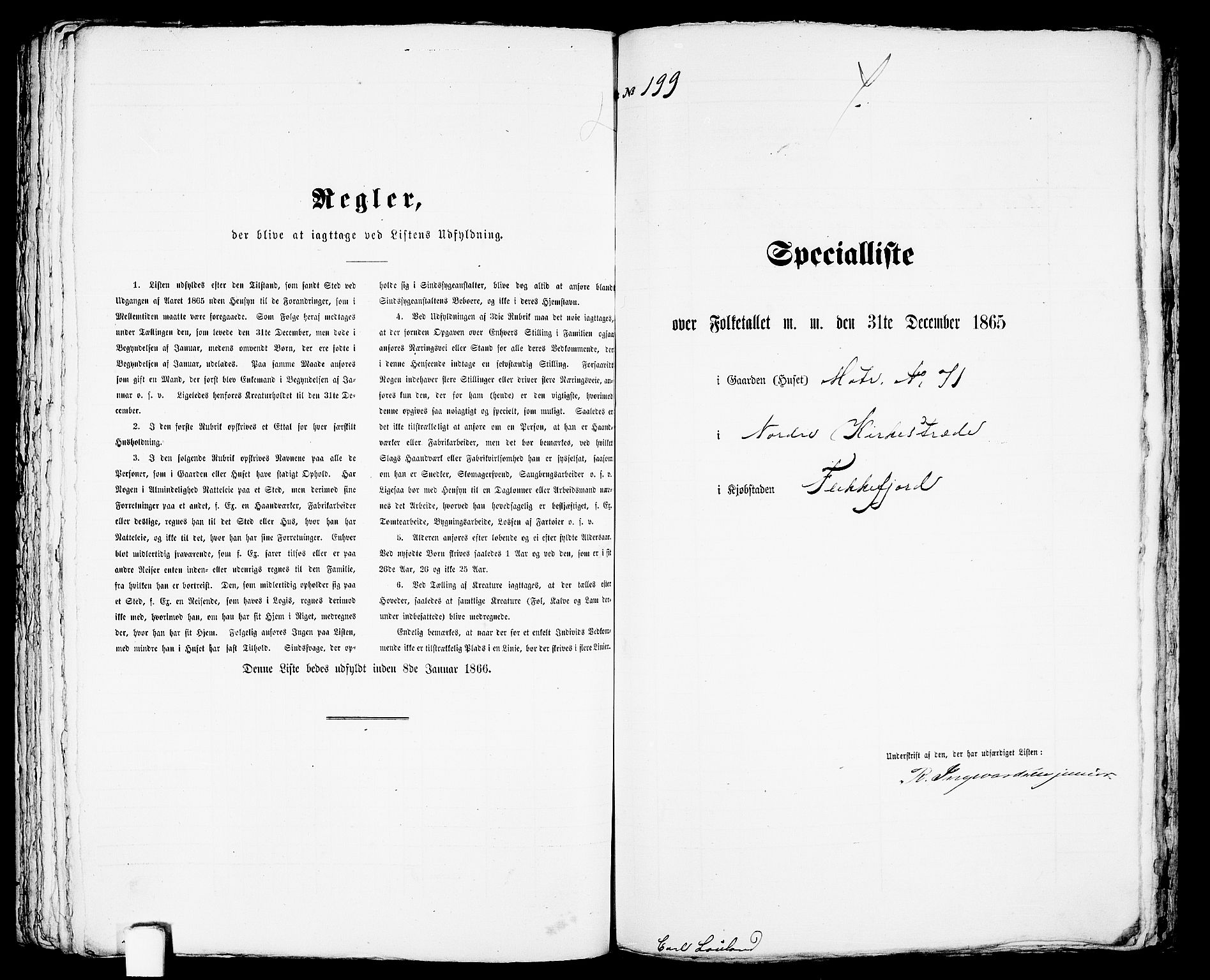 RA, 1865 census for Flekkefjord/Flekkefjord, 1865, p. 408