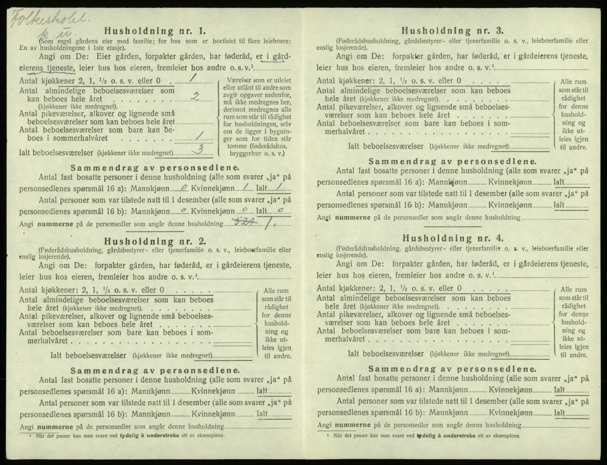 SAB, 1920 census for Bremnes, 1920, p. 777