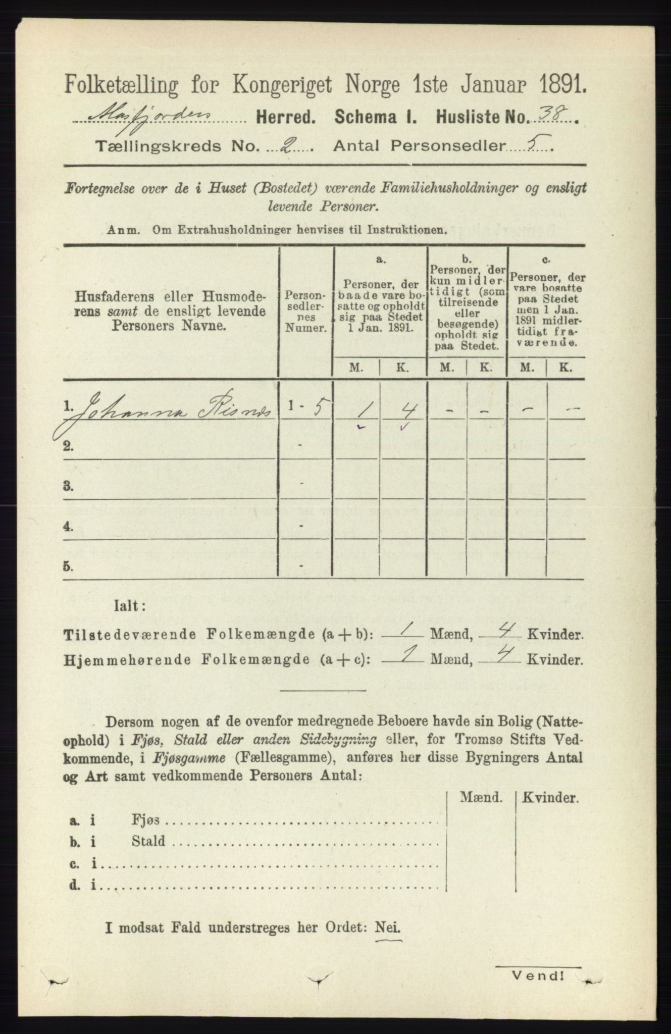 RA, 1891 census for 1266 Masfjorden, 1891, p. 180