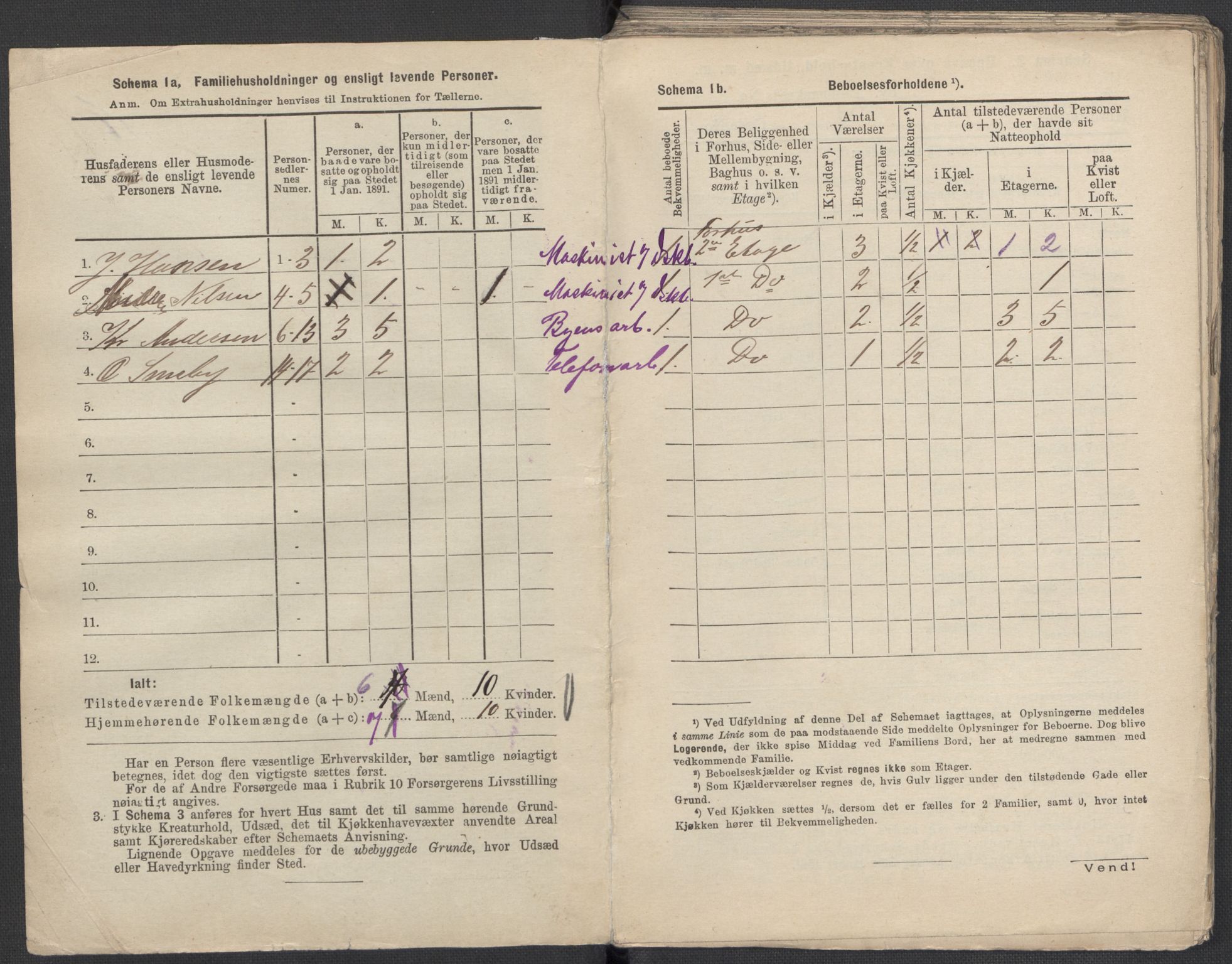 RA, 1891 Census for 1301 Bergen, 1891, p. 710