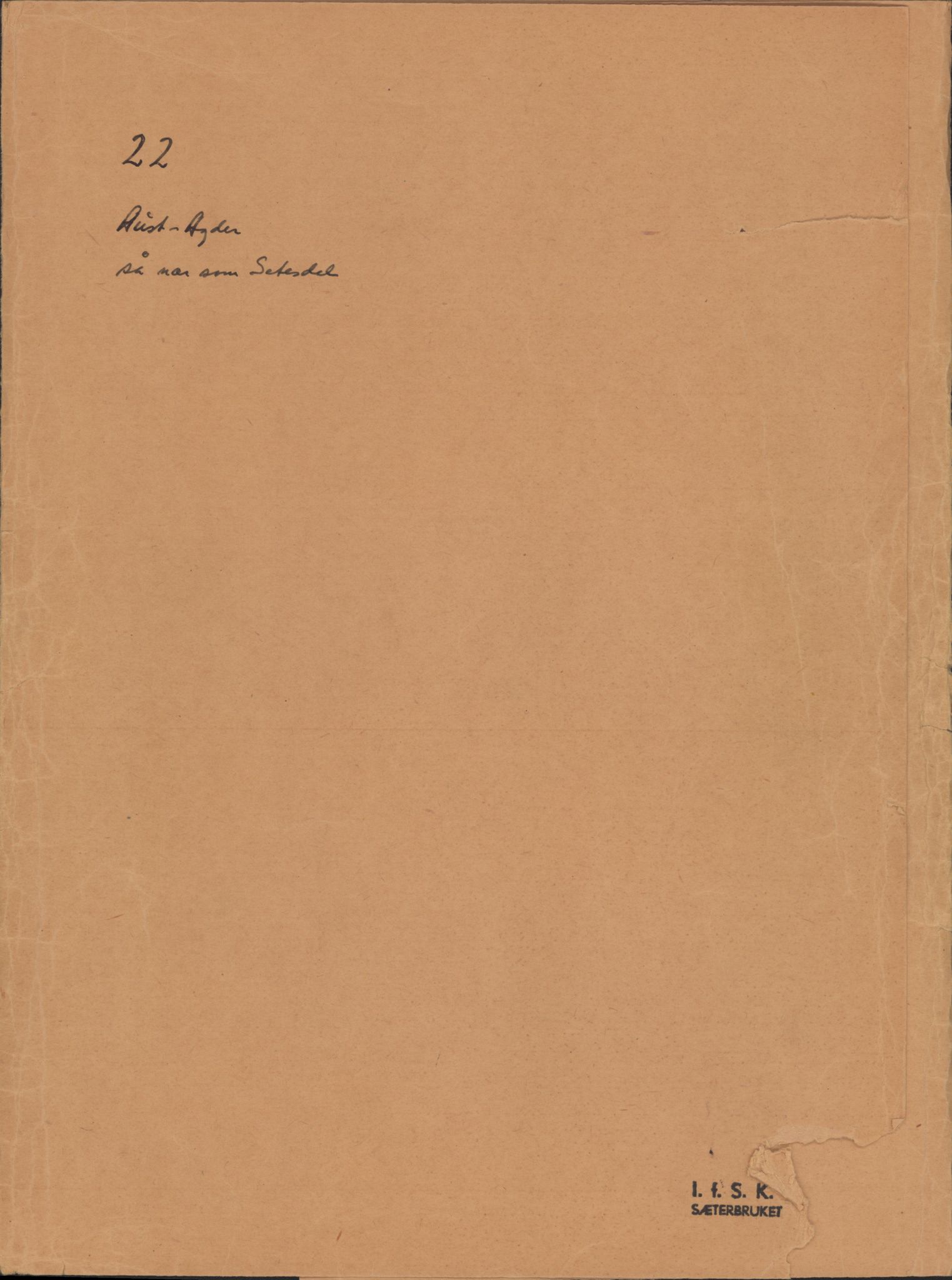 Instituttet for sammenlignende kulturforskning, AV/RA-PA-0424/F/Fd/L0023: Eske B23:, 1922-1990, p. 1