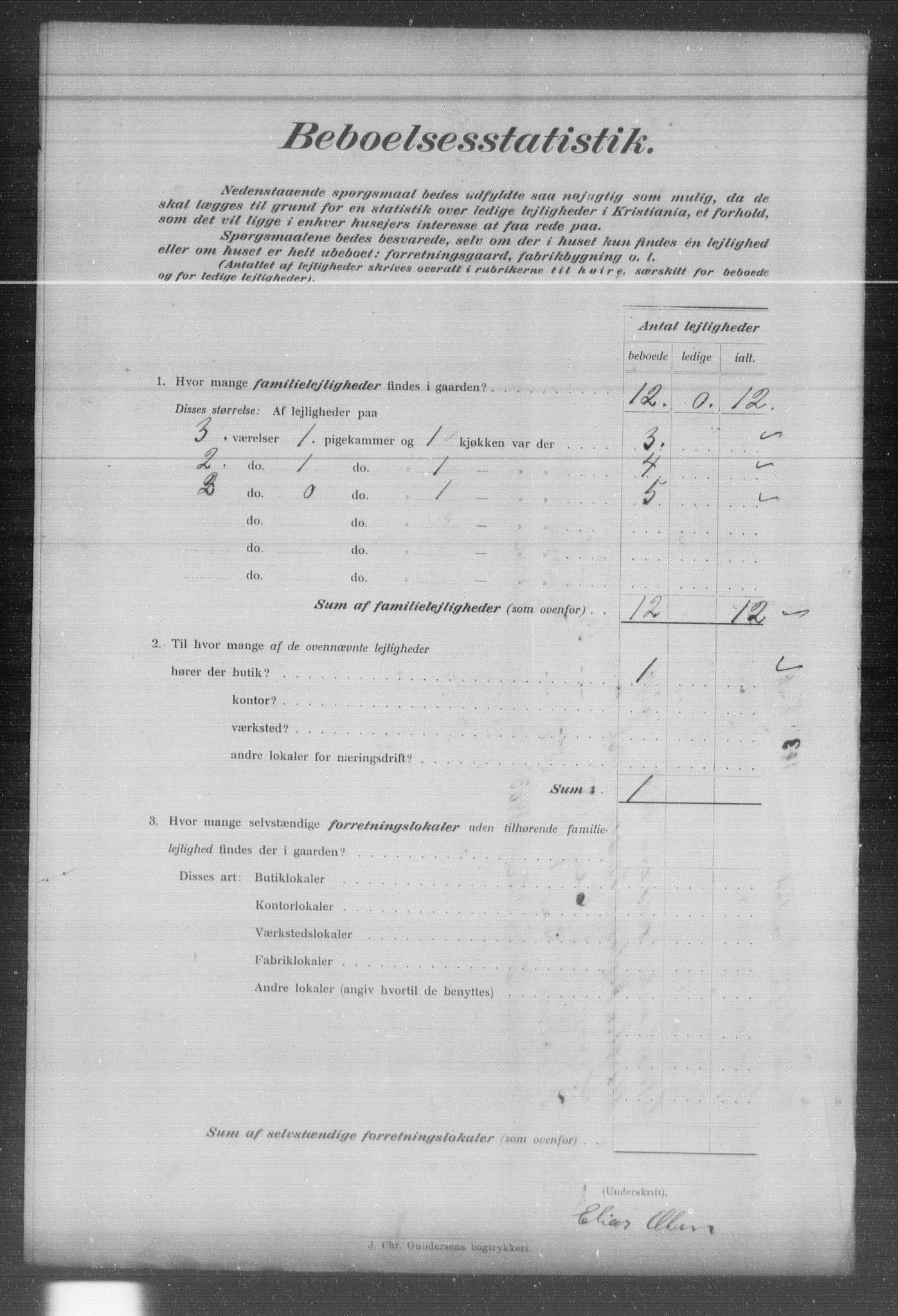 OBA, Municipal Census 1903 for Kristiania, 1903, p. 5794