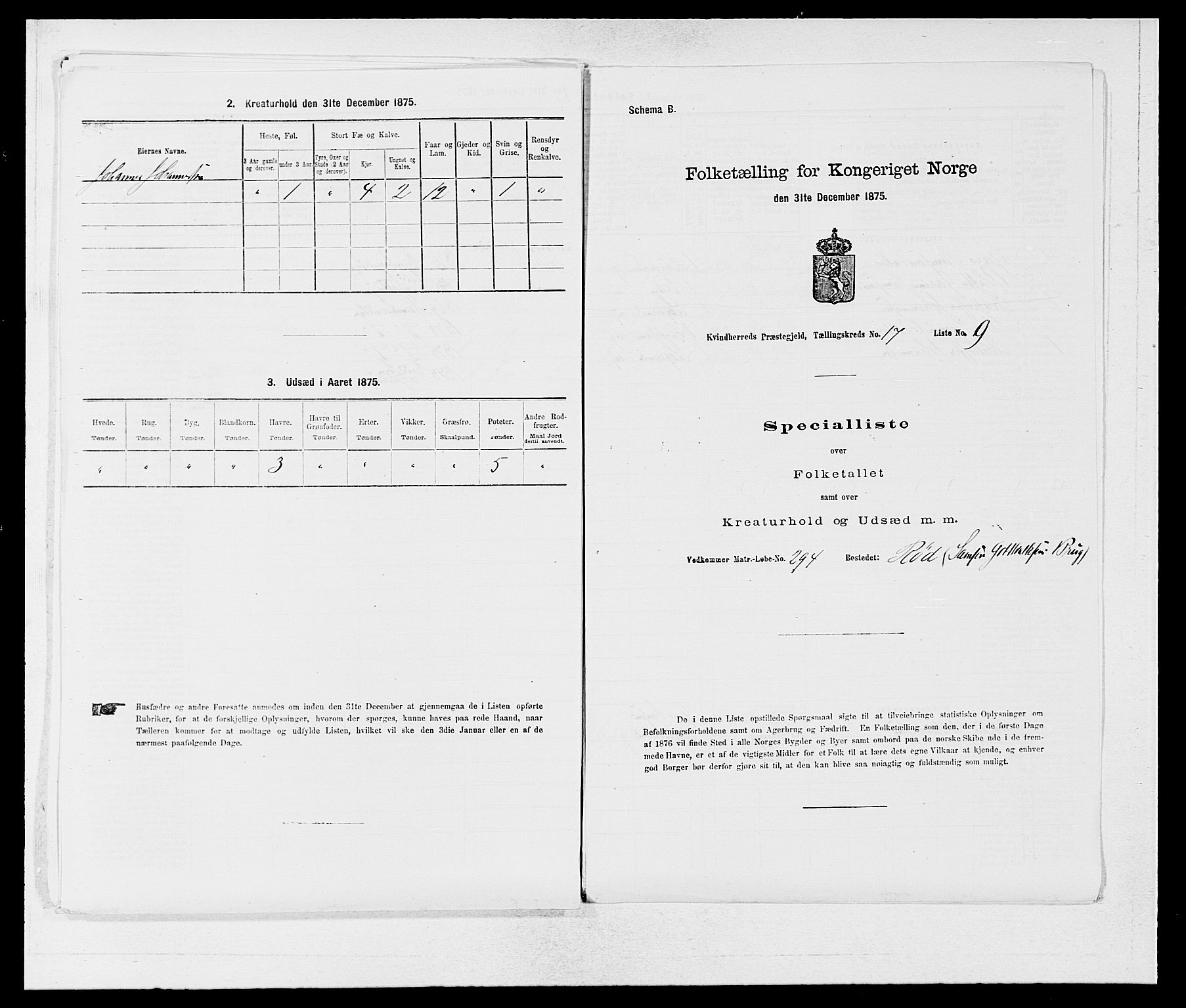 SAB, 1875 census for 1224P Kvinnherad, 1875, p. 1097