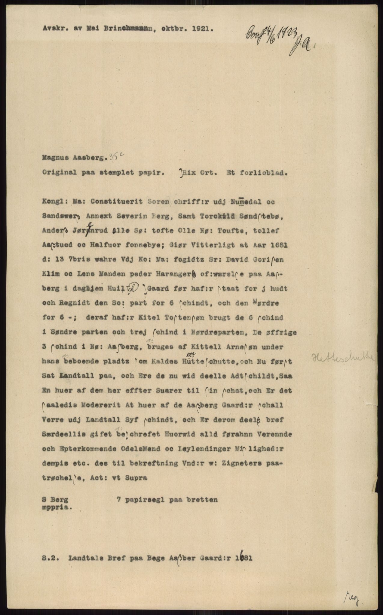 Samlinger til kildeutgivelse, Diplomavskriftsamlingen, RA/EA-4053/H/Ha, p. 1360