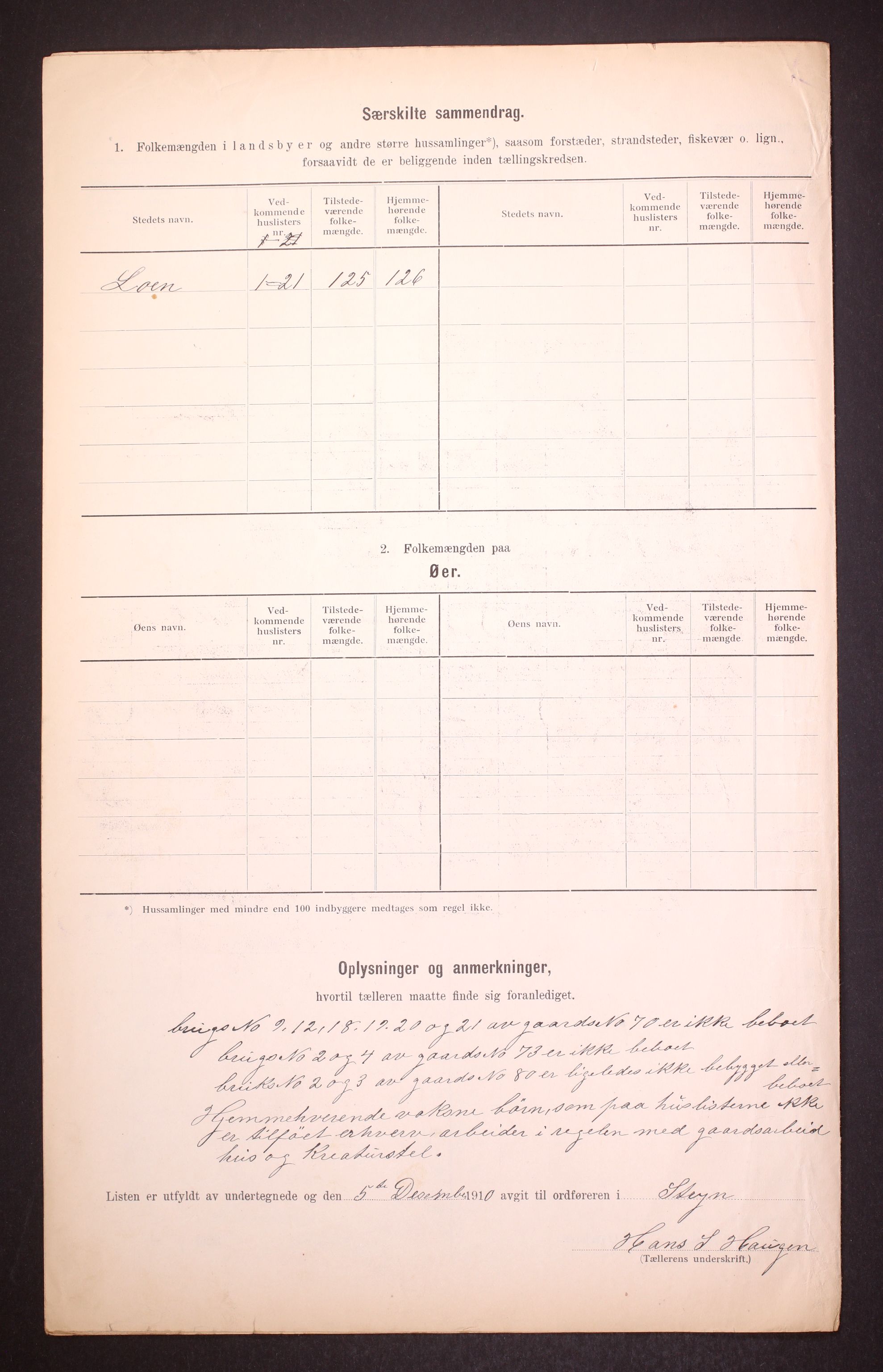 RA, 1910 census for Stryn, 1910, p. 39