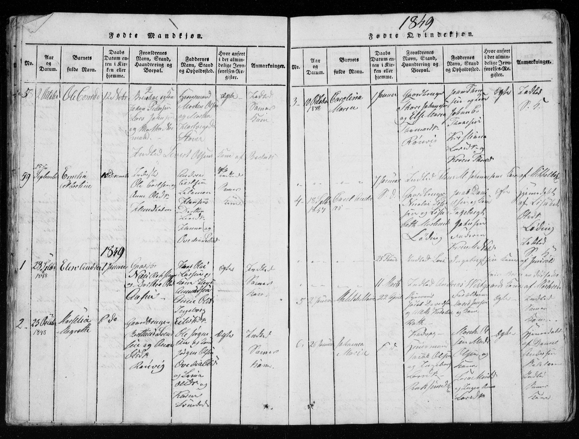 Ministerialprotokoller, klokkerbøker og fødselsregistre - Nordland, AV/SAT-A-1459/801/L0026: Parish register (copy) no. 801C01, 1820-1855, p. 64-65