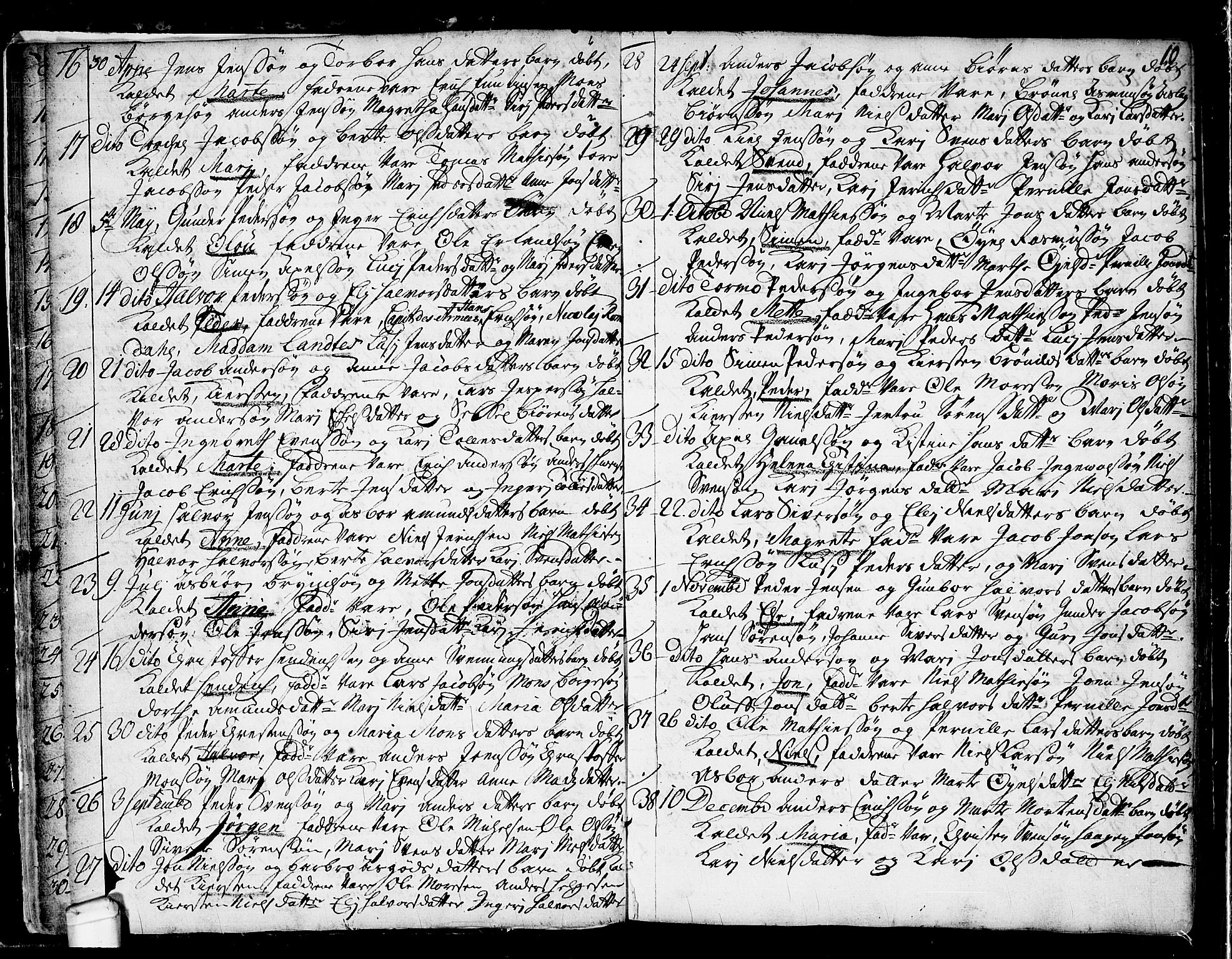 Idd prestekontor Kirkebøker, AV/SAO-A-10911/F/Fa/L0001: Parish register (official) no. I 1, 1720-1769, p. 10