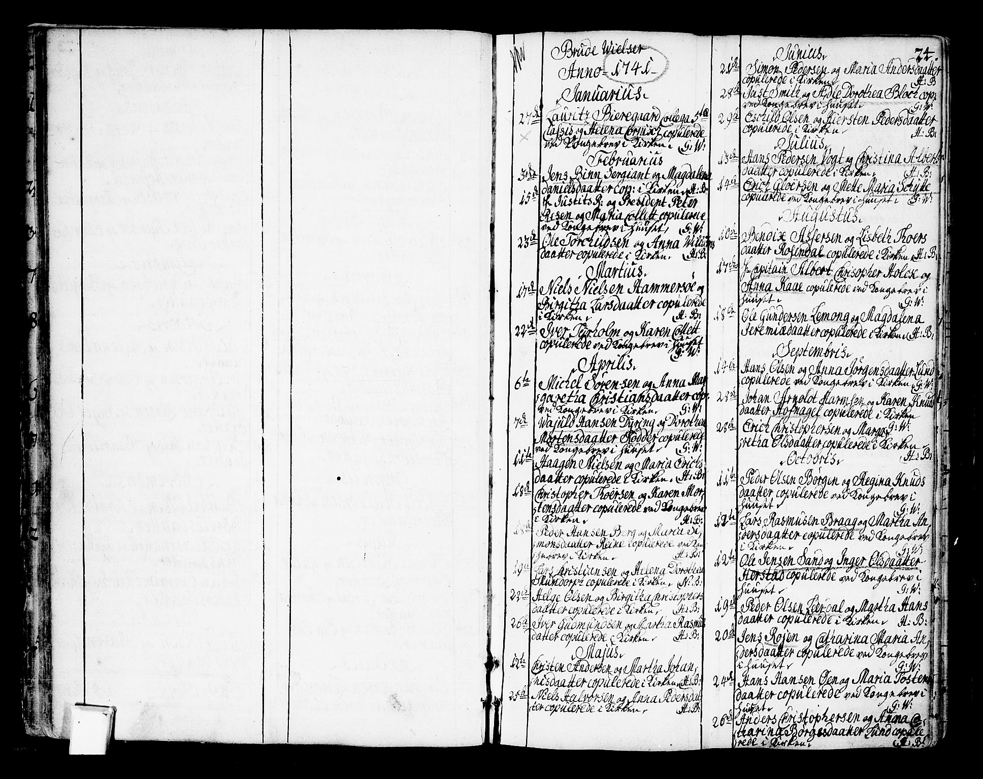 Oslo domkirke Kirkebøker, AV/SAO-A-10752/F/Fa/L0003: Parish register (official) no. 3, 1731-1743, p. 24