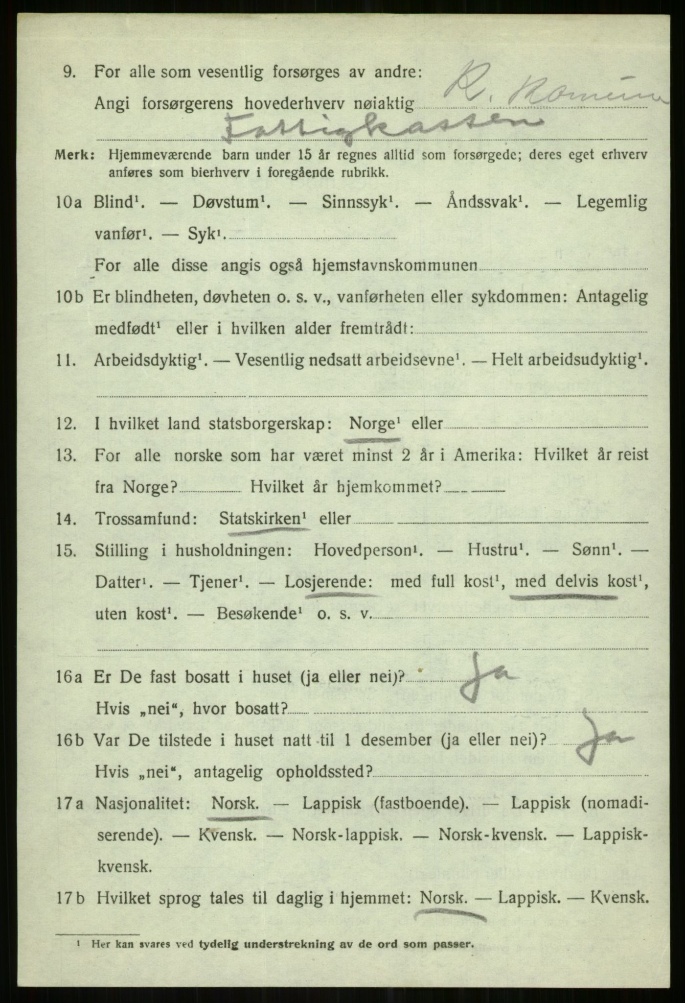 SATØ, 1920 census for Karlsøy, 1920, p. 1716
