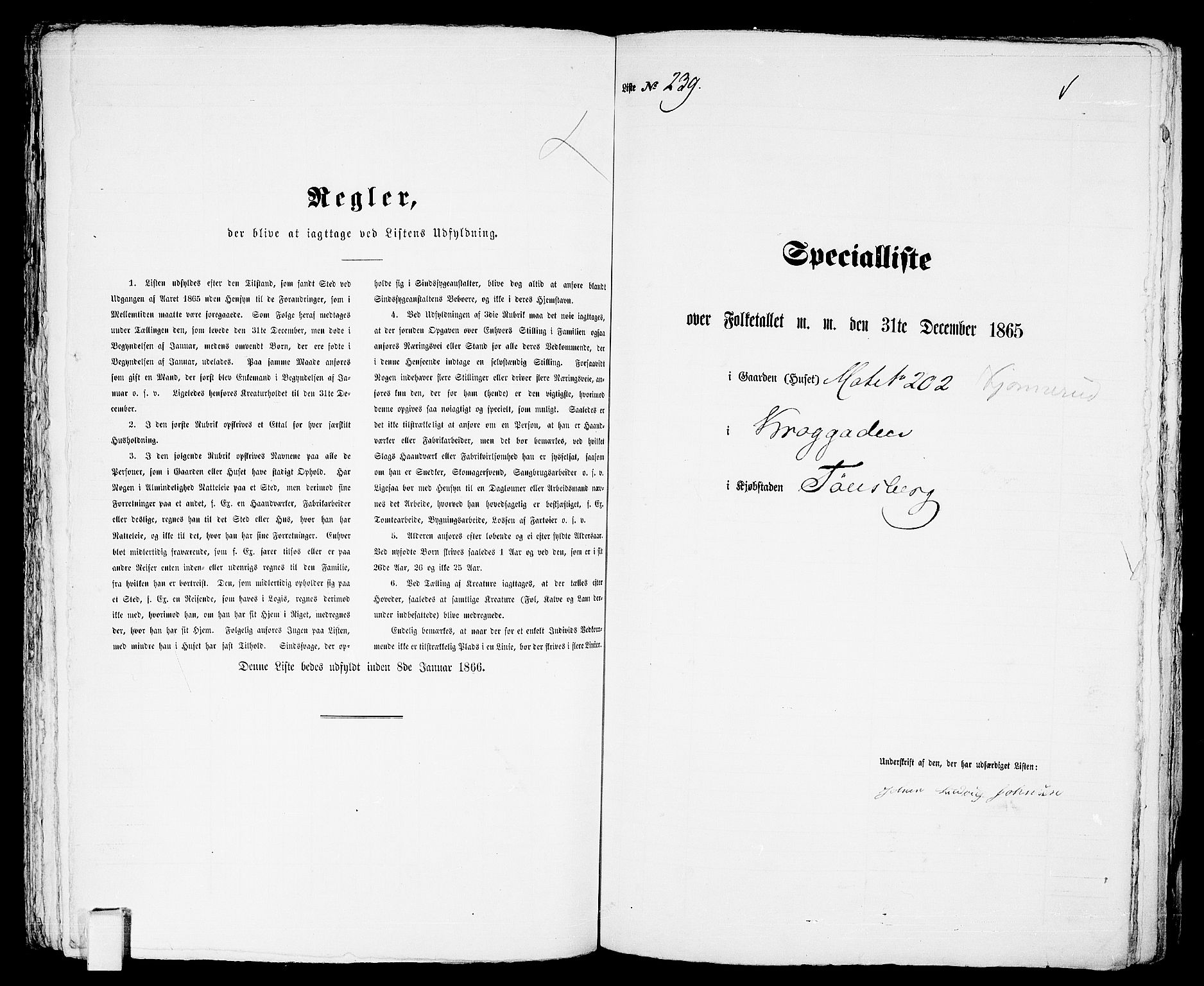 RA, 1865 census for Tønsberg, 1865, p. 518