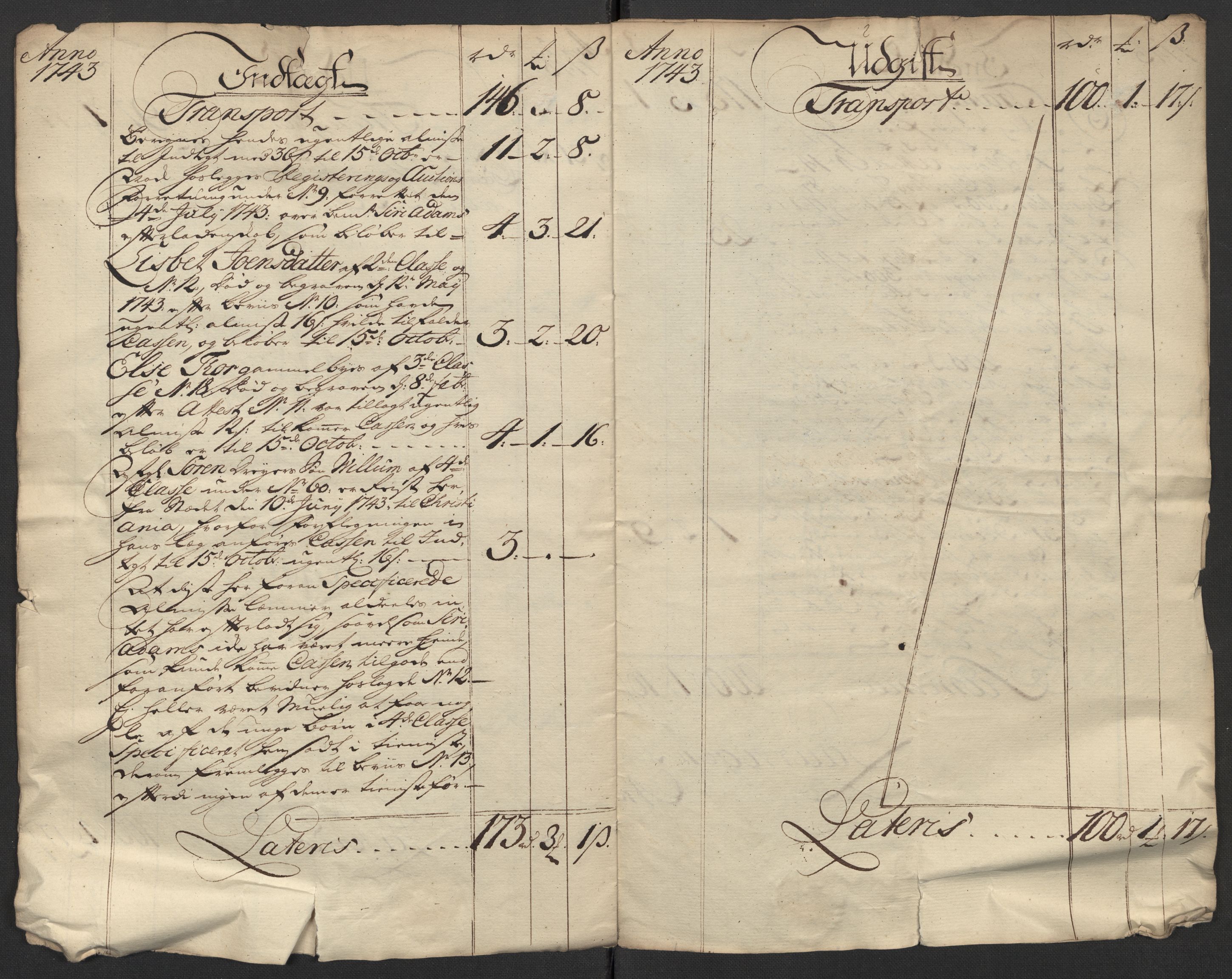 Kristiania tukthus, AV/SAO-A-10644/A/Ad/Adb/L0011: Innkomne skriv, rapporter og regnskap, 1742-1783, p. 20