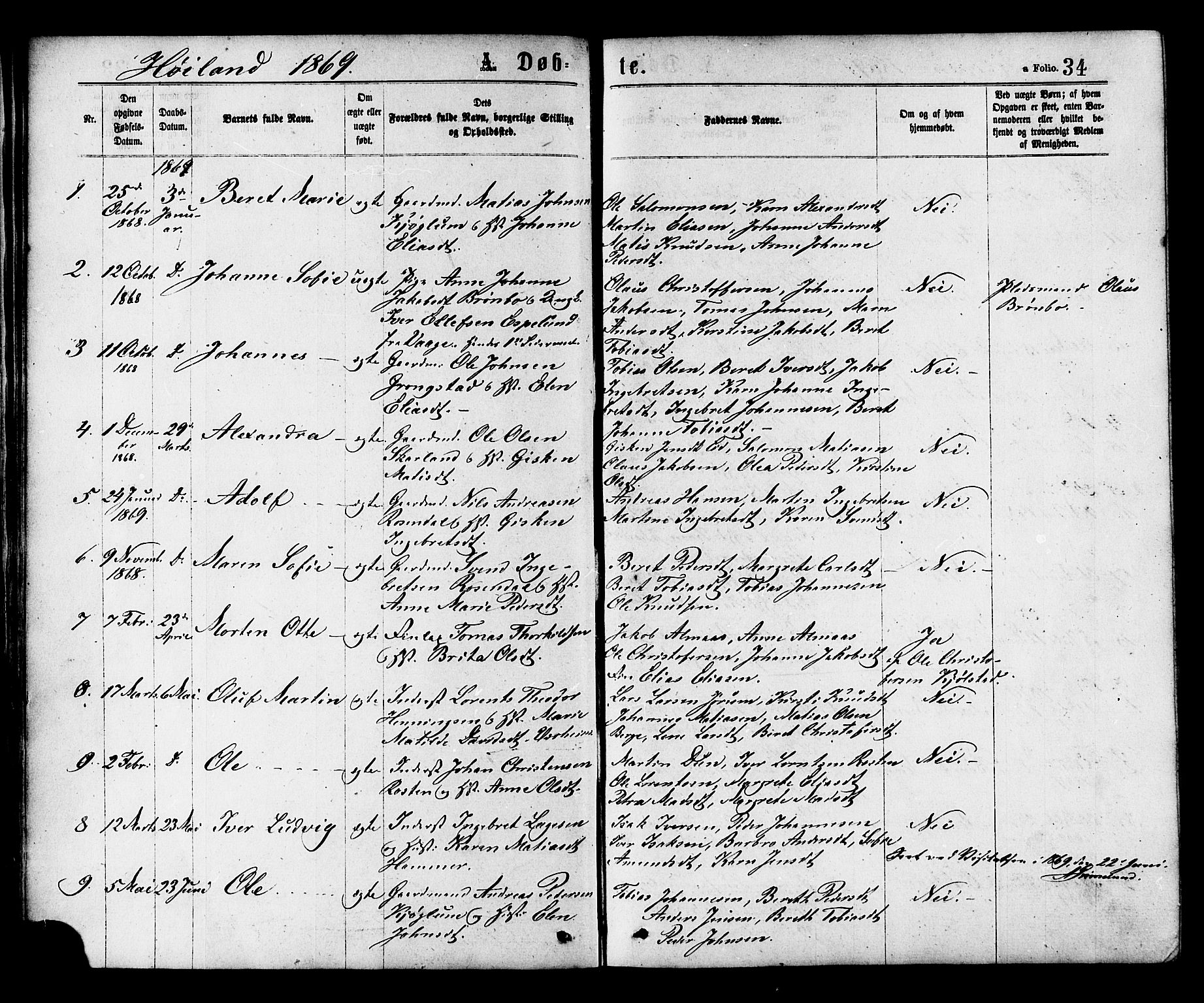 Ministerialprotokoller, klokkerbøker og fødselsregistre - Nord-Trøndelag, SAT/A-1458/758/L0516: Parish register (official) no. 758A03 /2, 1869-1879, p. 34