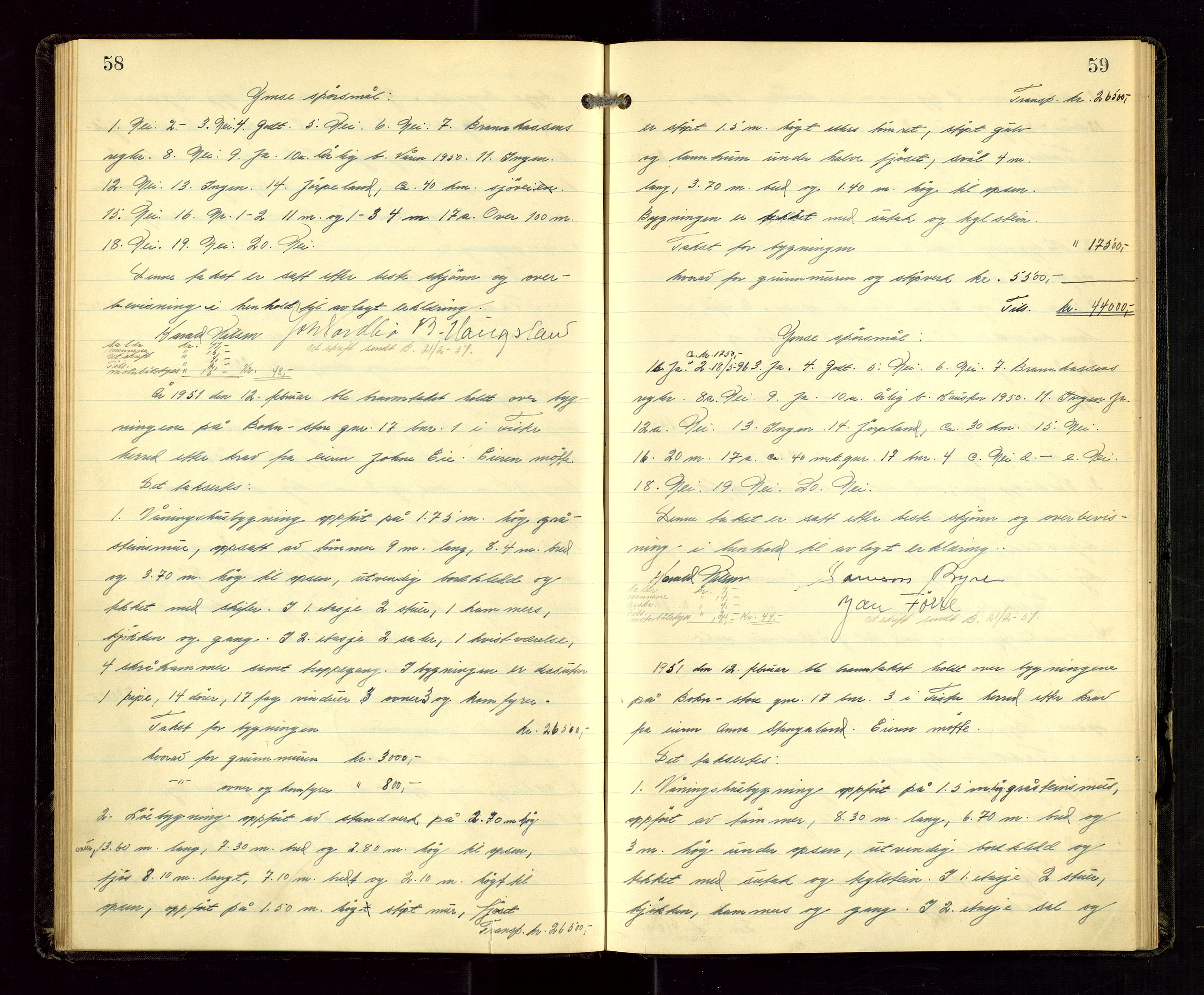 Hjelmeland lensmannskontor, AV/SAST-A-100439/Goa/L0003: Branntakstprotokoll, 1943-1960, p. 58-59