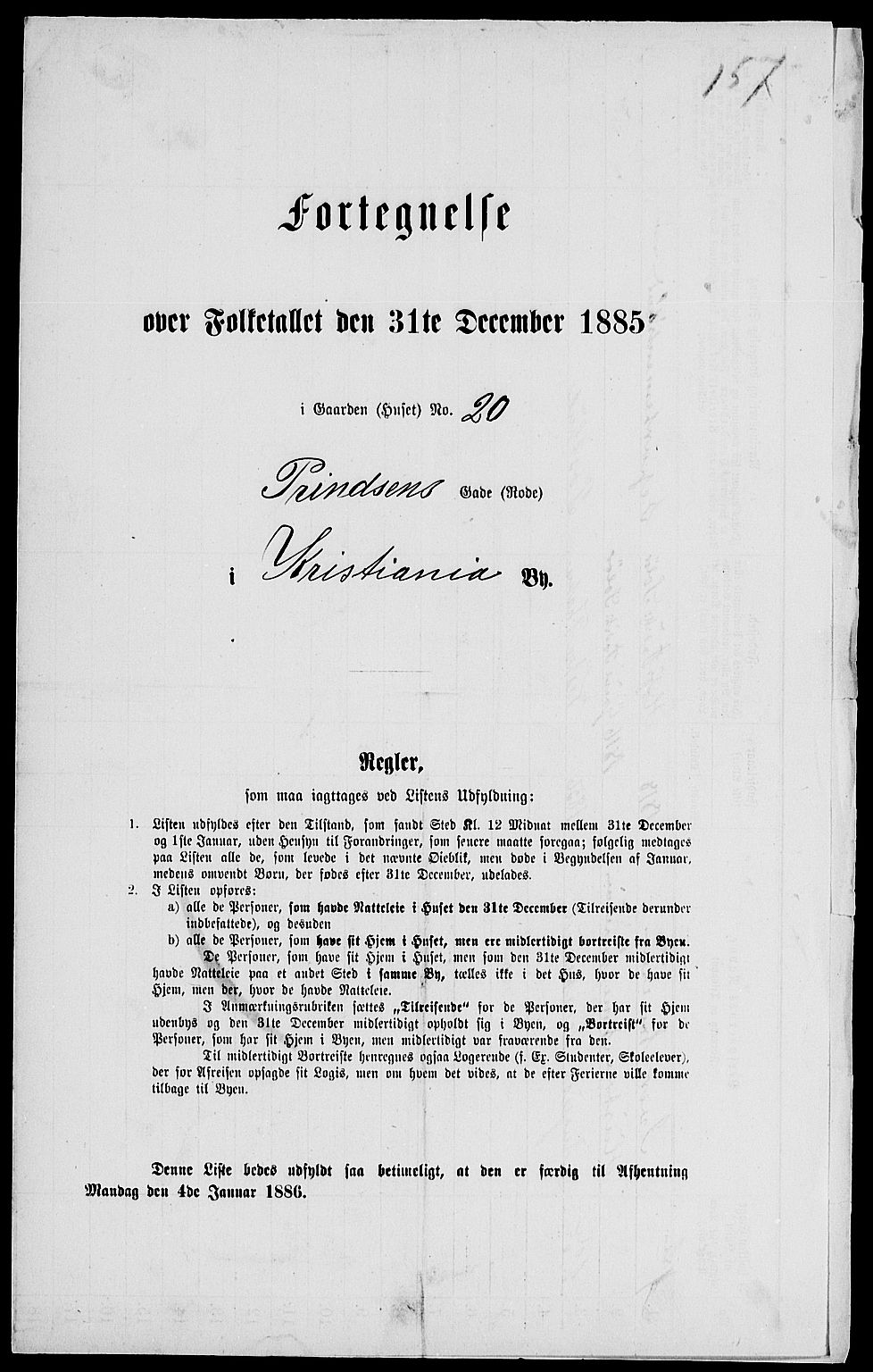 RA, 1885 census for 0301 Kristiania, 1885, p. 4222