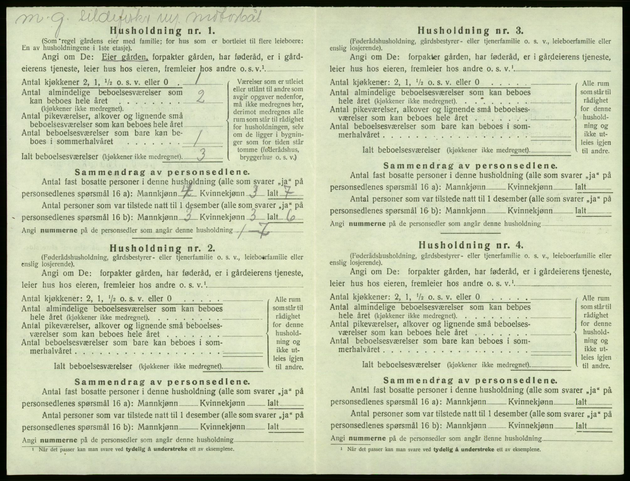 SAB, 1920 census for Sund, 1920, p. 516