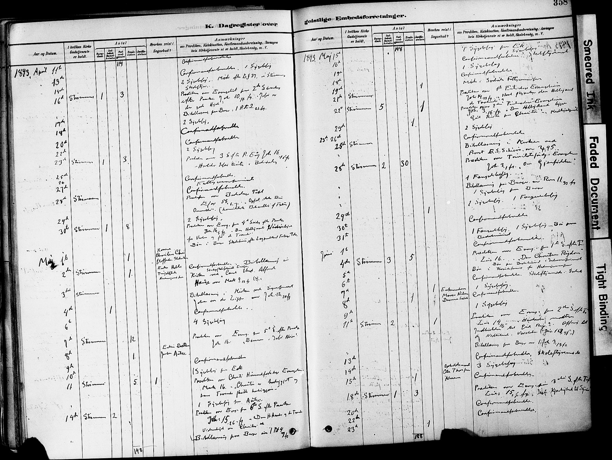 Strømm kirkebøker, AV/SAKO-A-322/F/Fa/L0004: Parish register (official) no. I 4, 1878-1899, p. 358