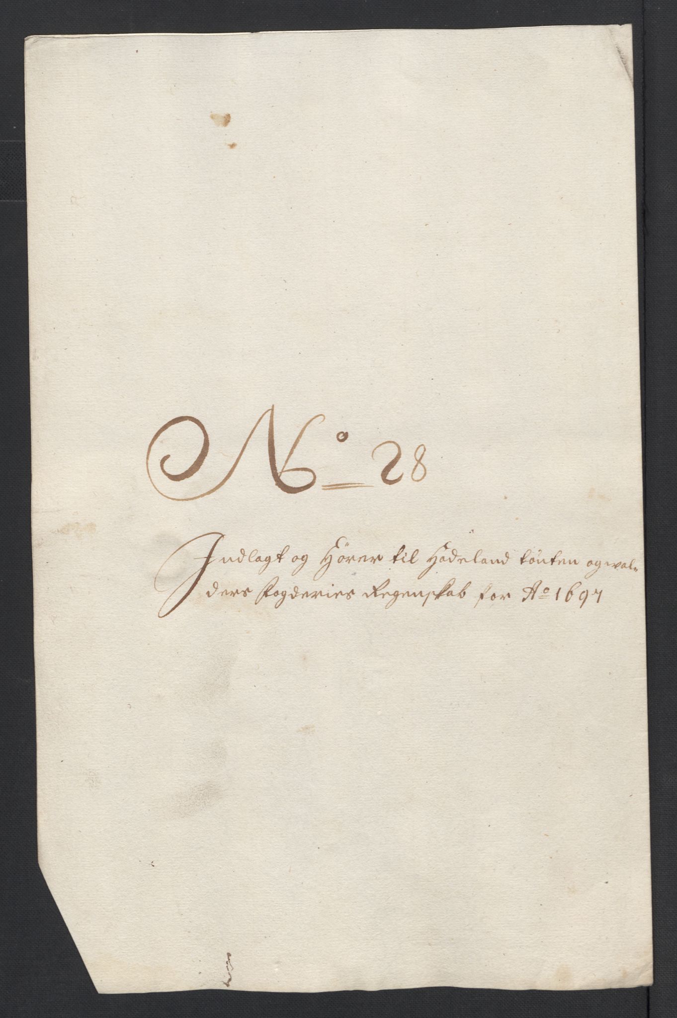 Rentekammeret inntil 1814, Reviderte regnskaper, Fogderegnskap, RA/EA-4092/R18/L1295: Fogderegnskap Hadeland, Toten og Valdres, 1697, p. 283
