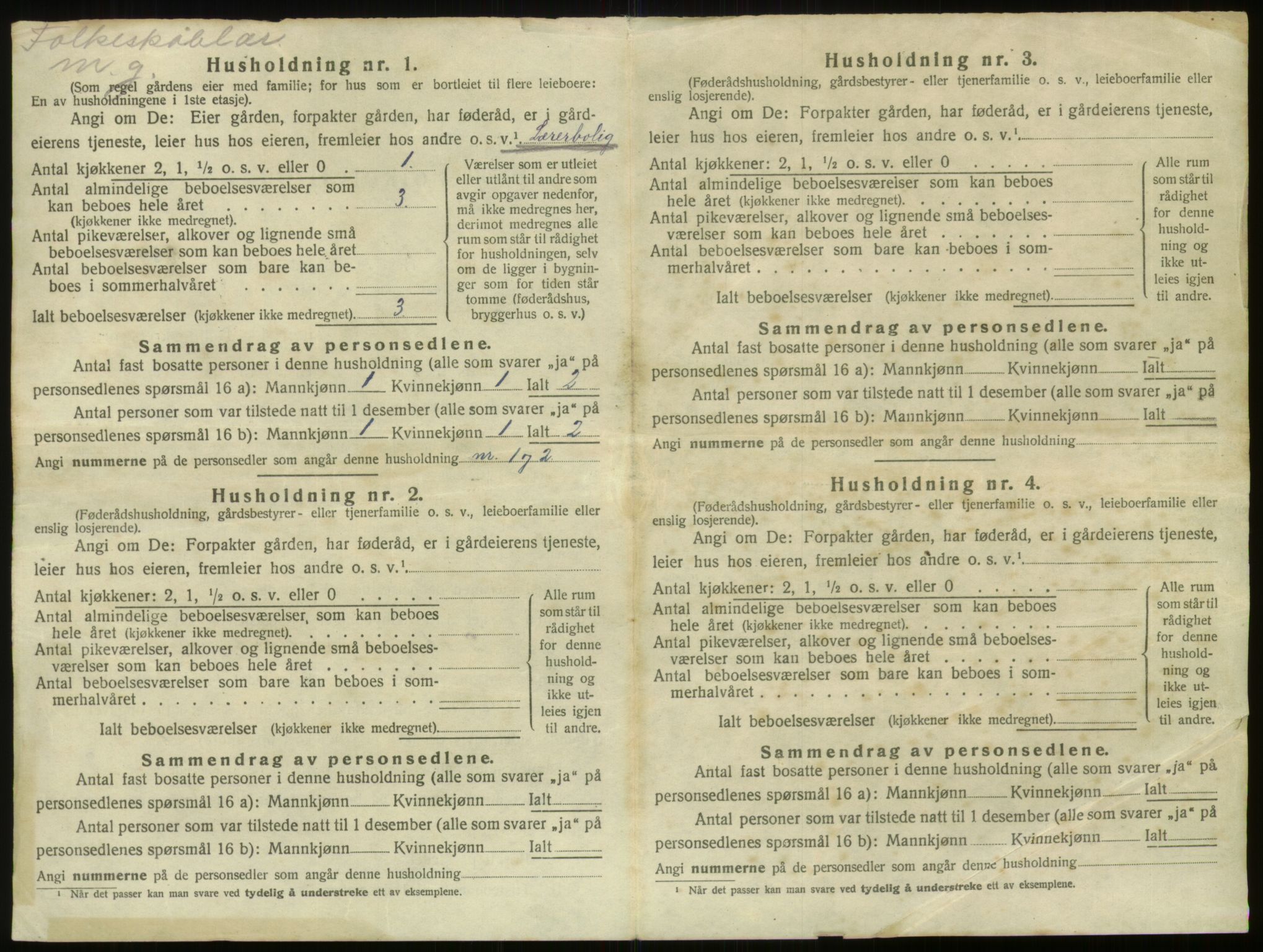 SAO, 1920 census for Borge, 1920, p. 1886