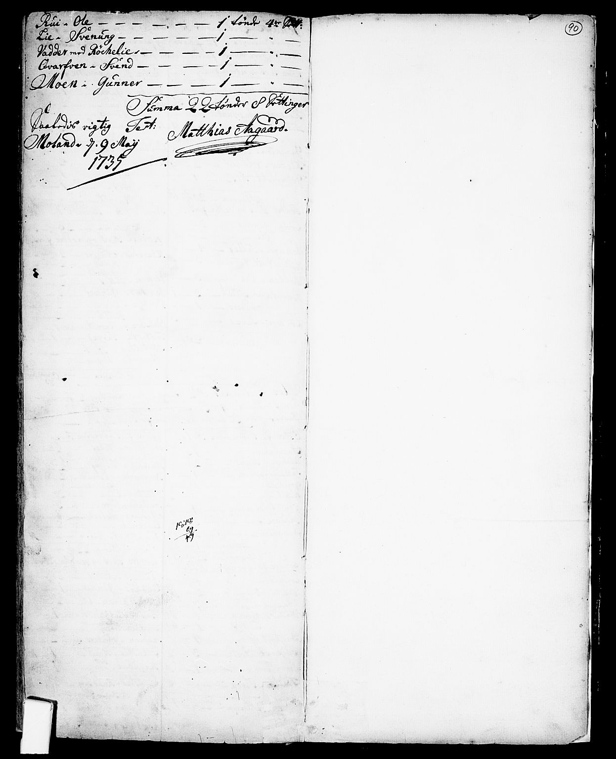 Fyresdal kirkebøker, SAKO/A-263/F/Fa/L0001: Parish register (official) no. I 1, 1724-1748, p. 90