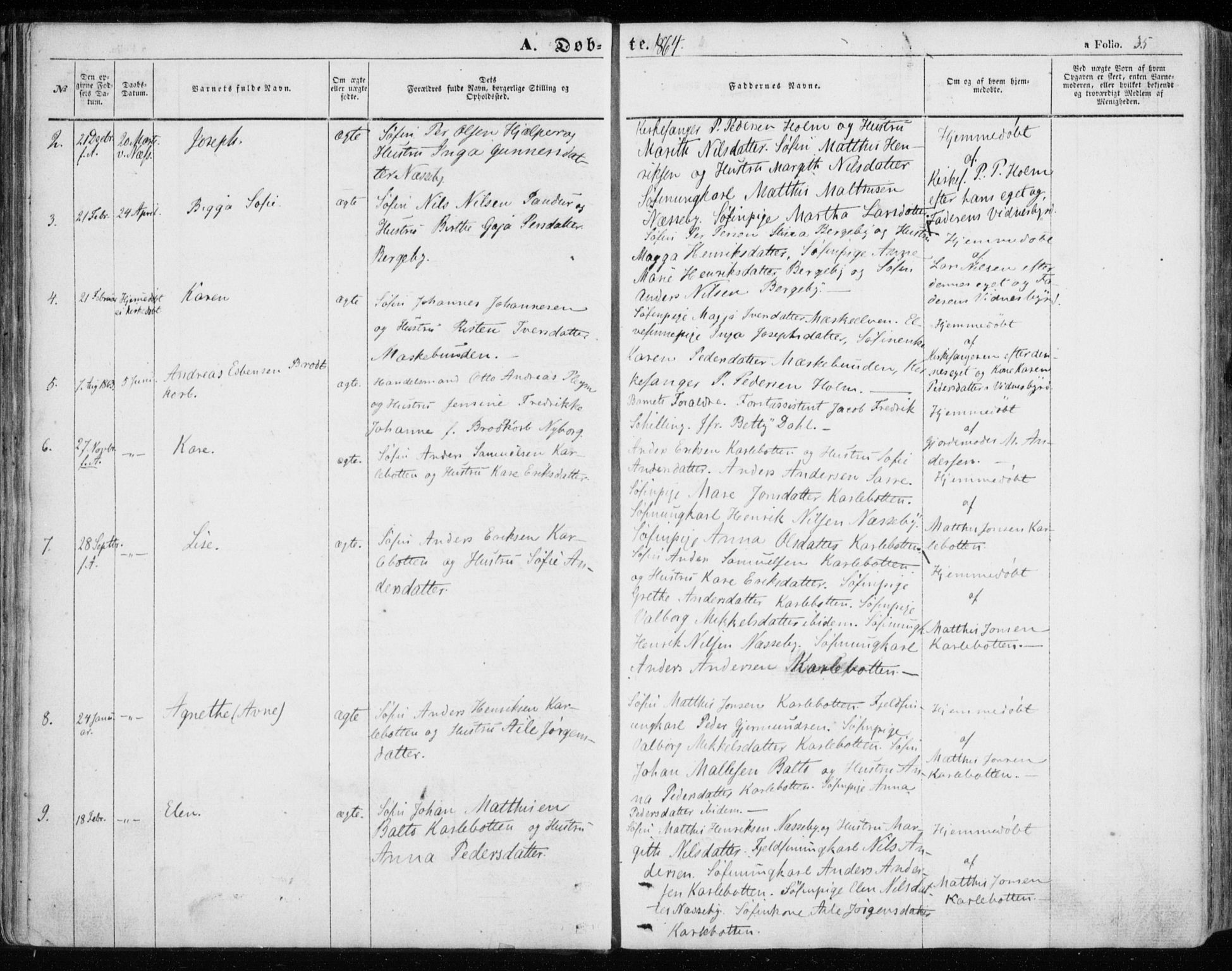 Nesseby sokneprestkontor, SATØ/S-1330/H/Ha/L0002kirke: Parish register (official) no. 2, 1856-1864, p. 35