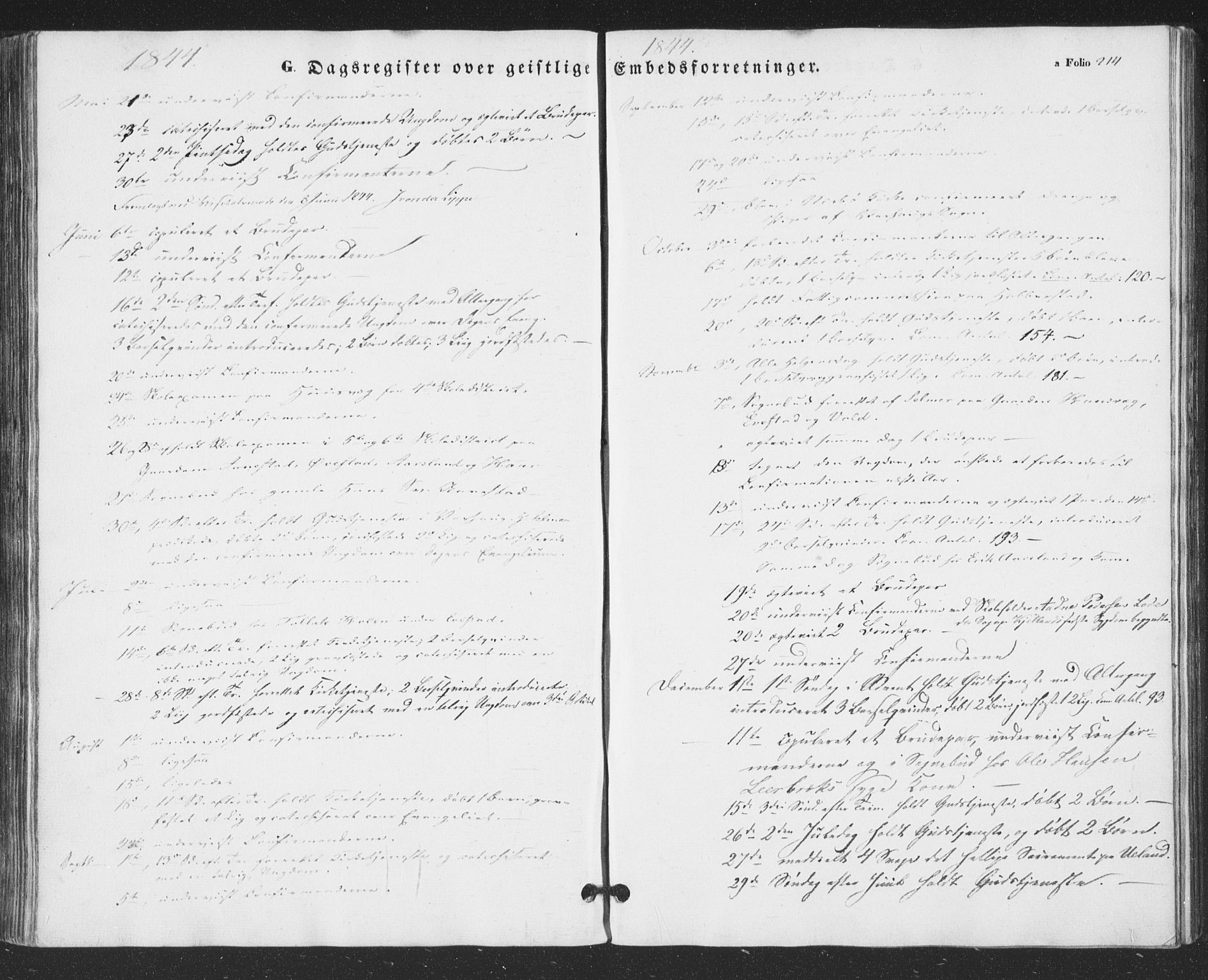 Hå sokneprestkontor, AV/SAST-A-101801/001/30BA/L0007: Parish register (official) no. A 6, 1842-1855, p. 214