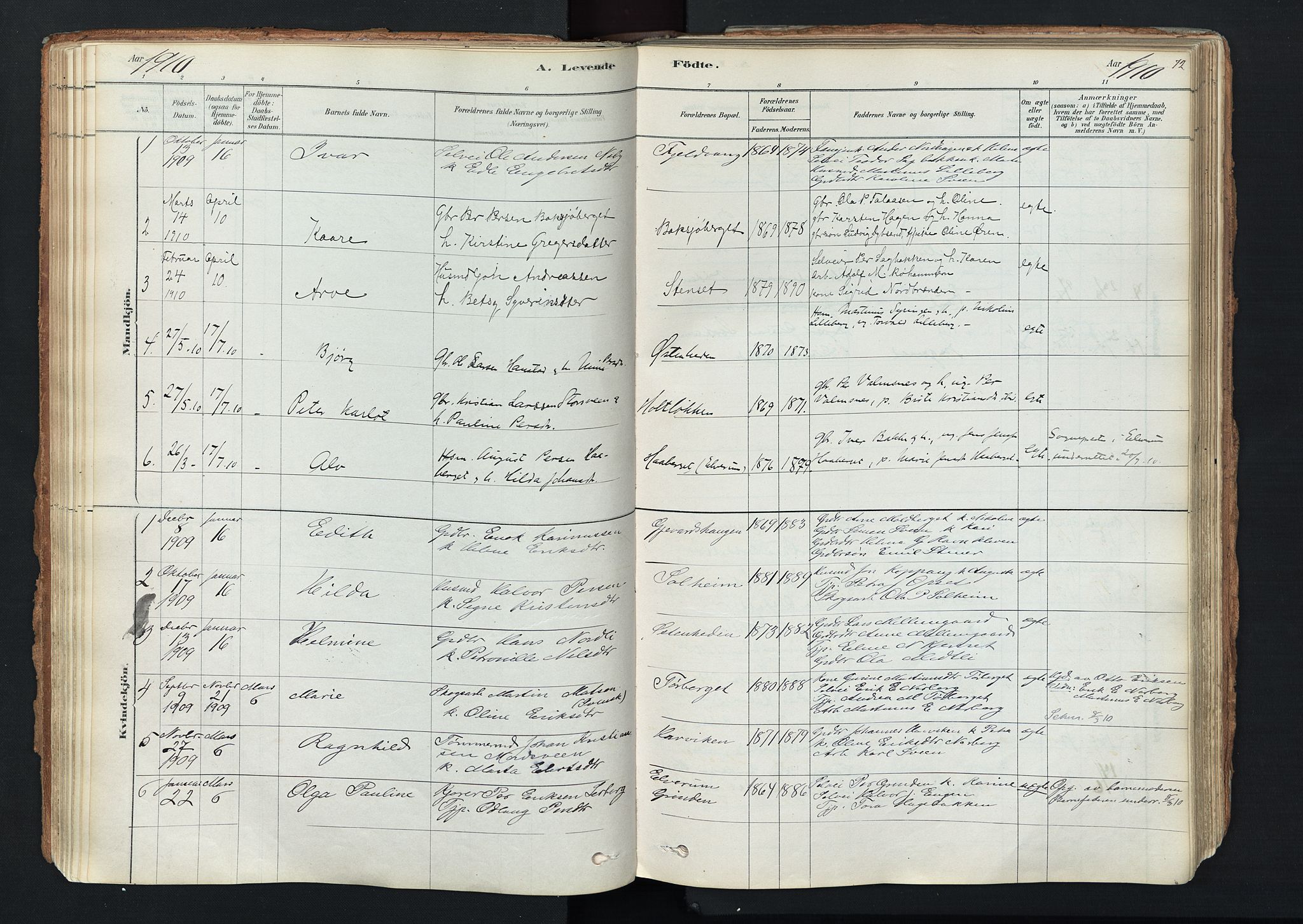 Trysil prestekontor, AV/SAH-PREST-046/H/Ha/Haa/L0011: Parish register (official) no. 11, 1878-1912, p. 72