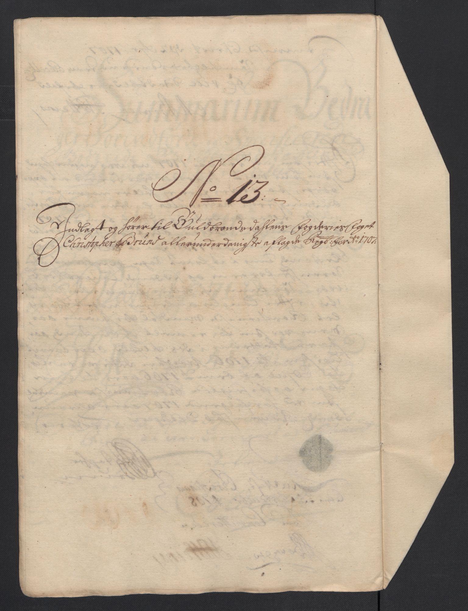 Rentekammeret inntil 1814, Reviderte regnskaper, Fogderegnskap, AV/RA-EA-4092/R17/L1178: Fogderegnskap Gudbrandsdal, 1705-1707, p. 393