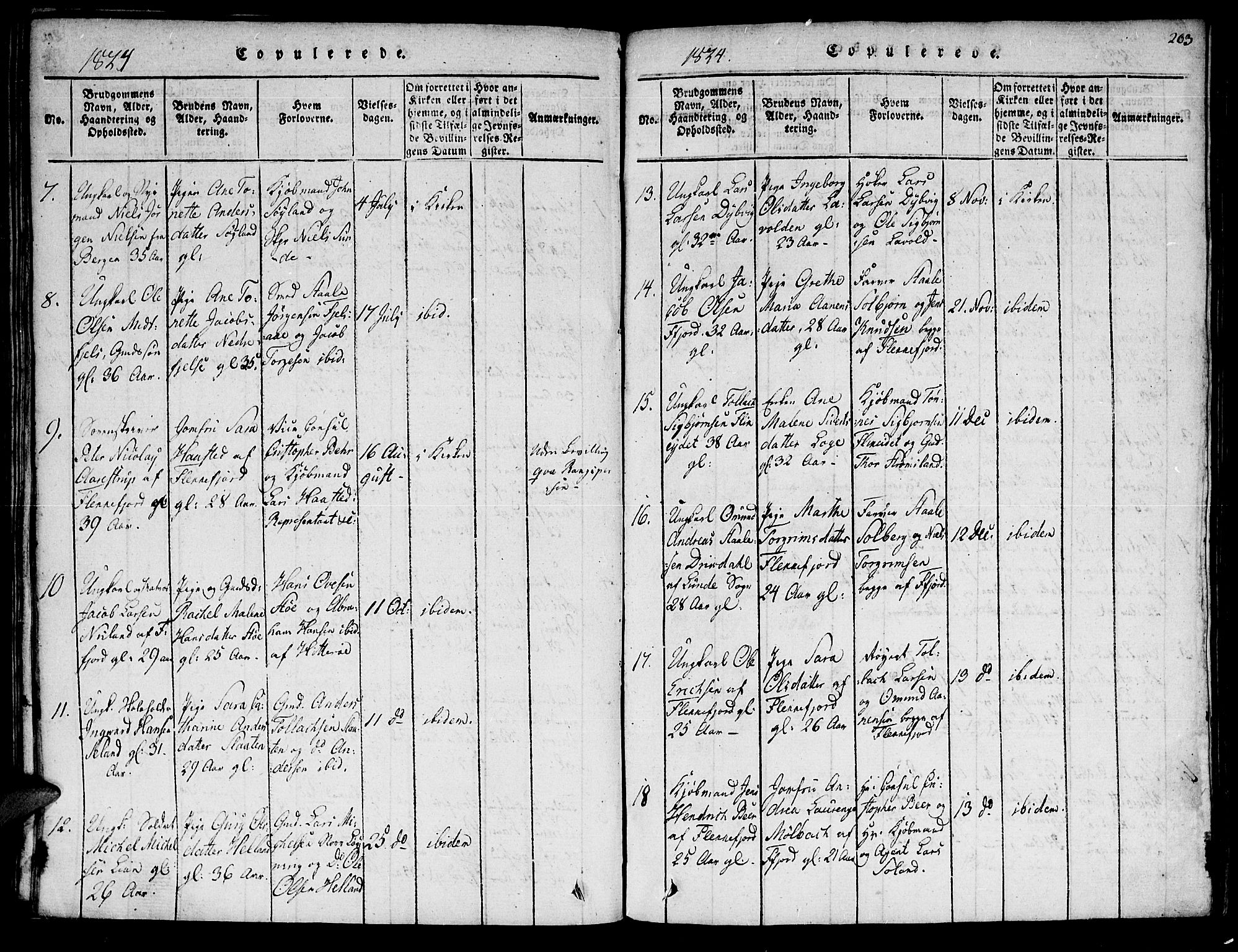 Flekkefjord sokneprestkontor, SAK/1111-0012/F/Fa/Fac/L0002: Parish register (official) no. A 2, 1815-1826, p. 203