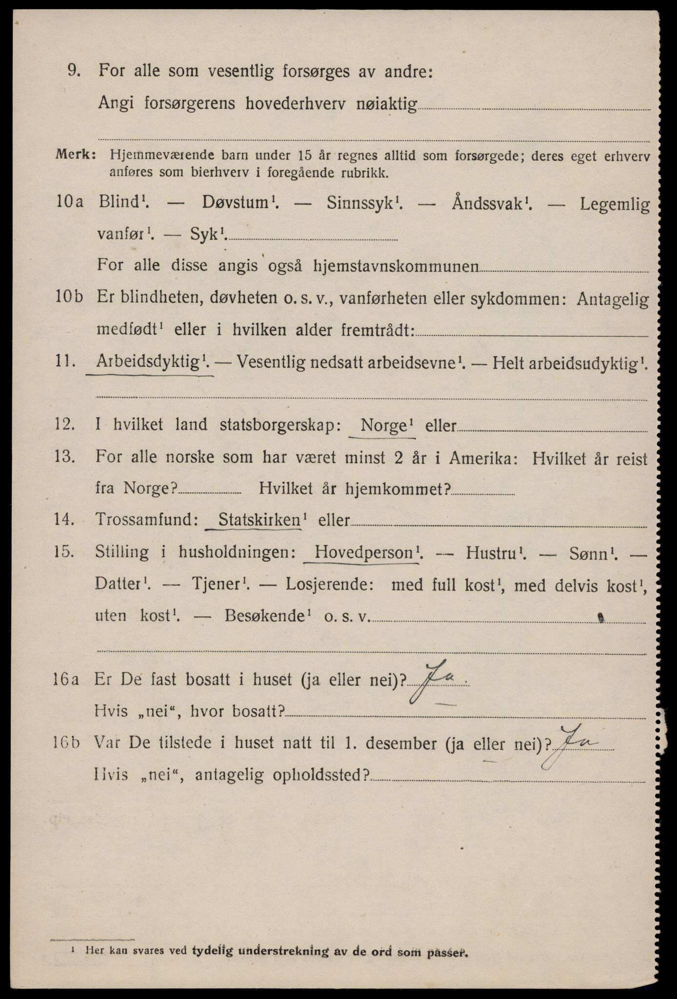 SAST, 1920 census for Bokn, 1920, p. 1311