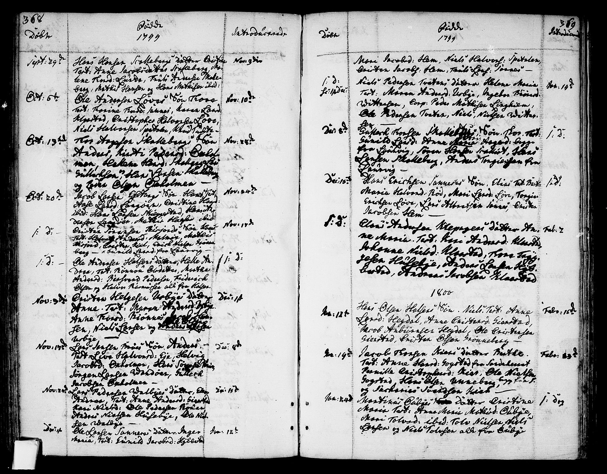 Tjølling kirkebøker, SAKO/A-60/F/Fa/L0004: Parish register (official) no. 4, 1779-1817, p. 368-369