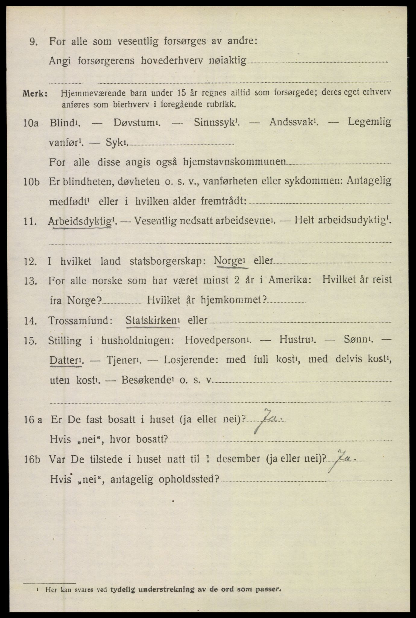 SAK, 1920 census for Øyestad, 1920, p. 3629