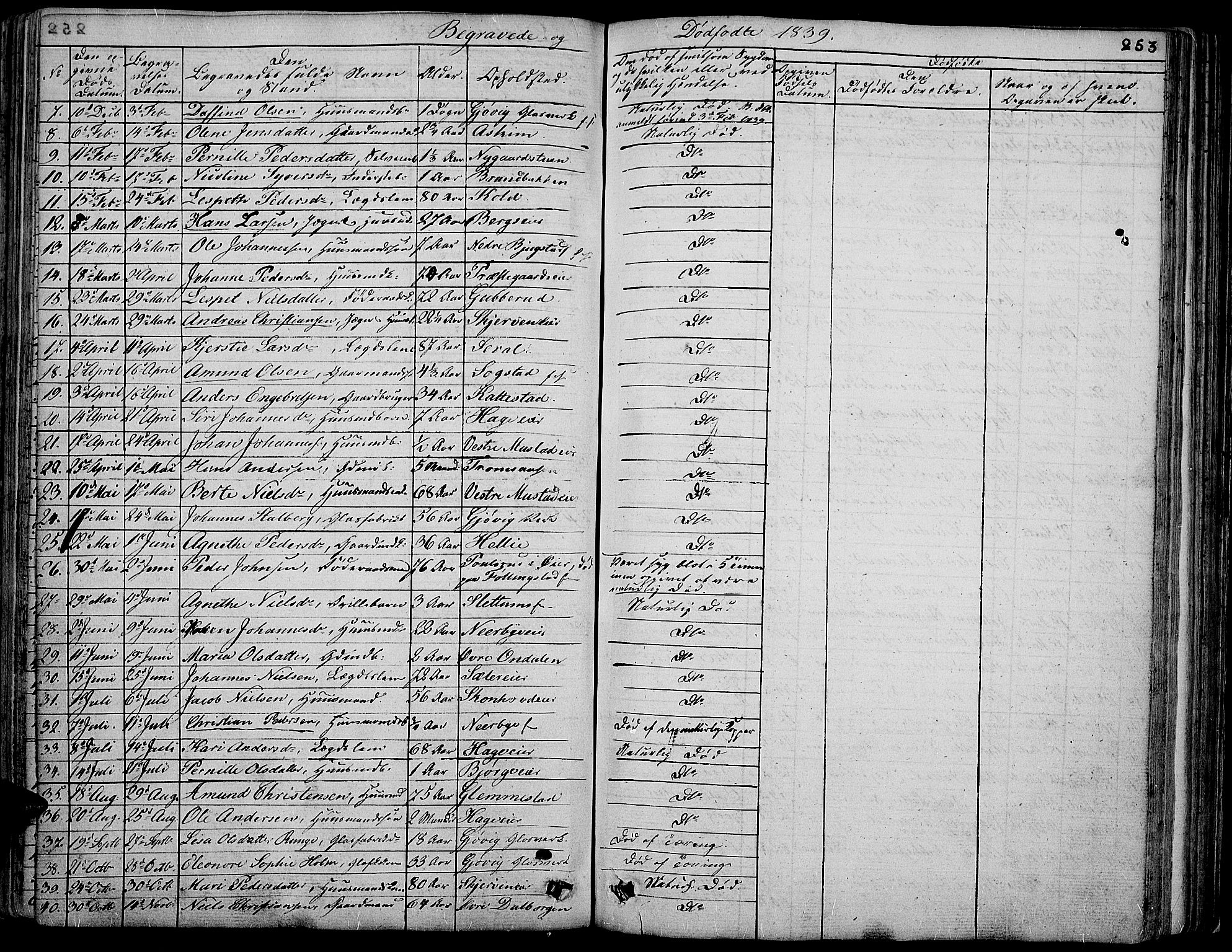 Vardal prestekontor, SAH/PREST-100/H/Ha/Hab/L0004: Parish register (copy) no. 4, 1831-1853, p. 253