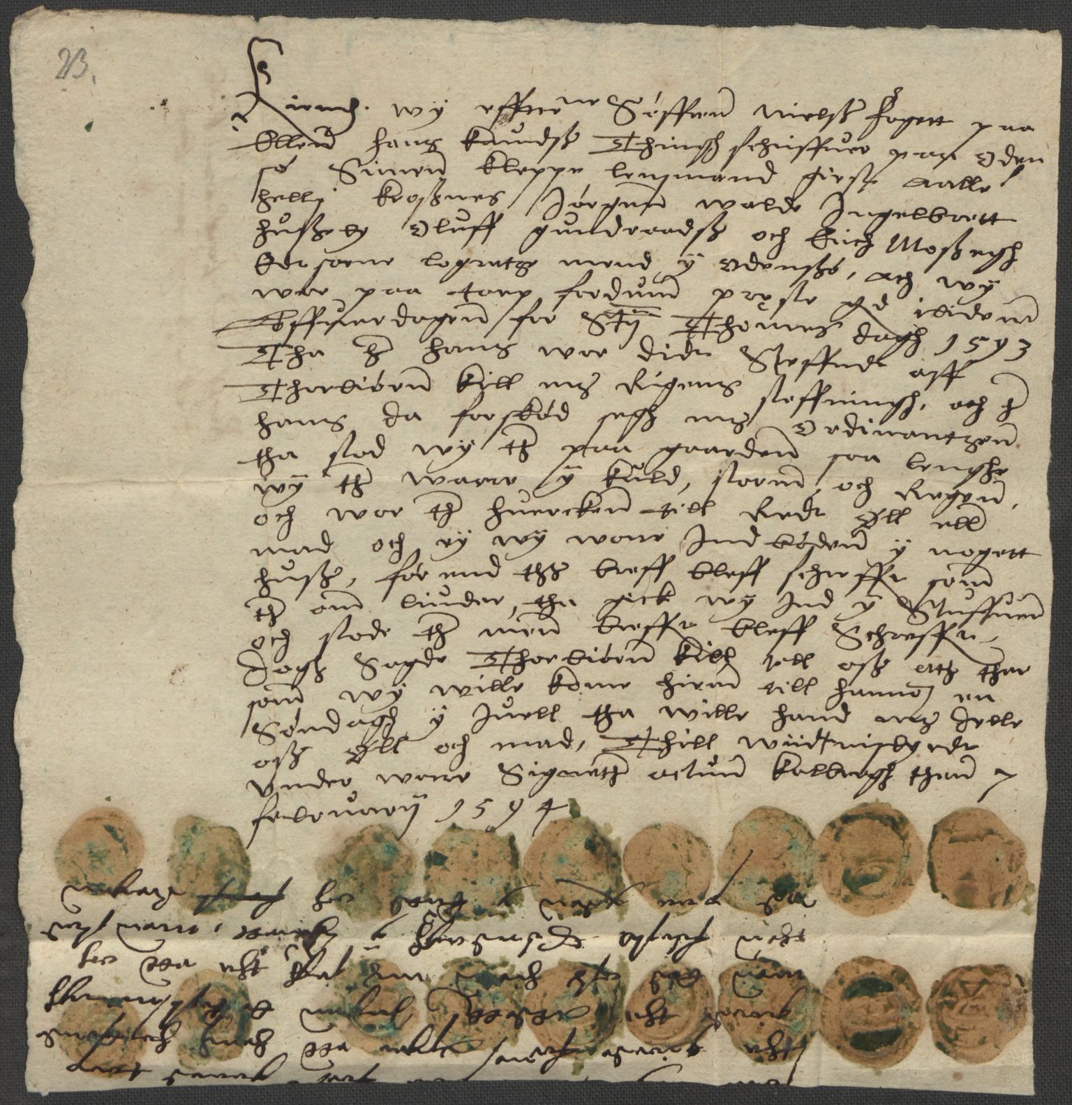 Riksarkivets diplomsamling, AV/RA-EA-5965/F15/L0003: Prestearkiv - Østfold, 1594-1700, p. 6