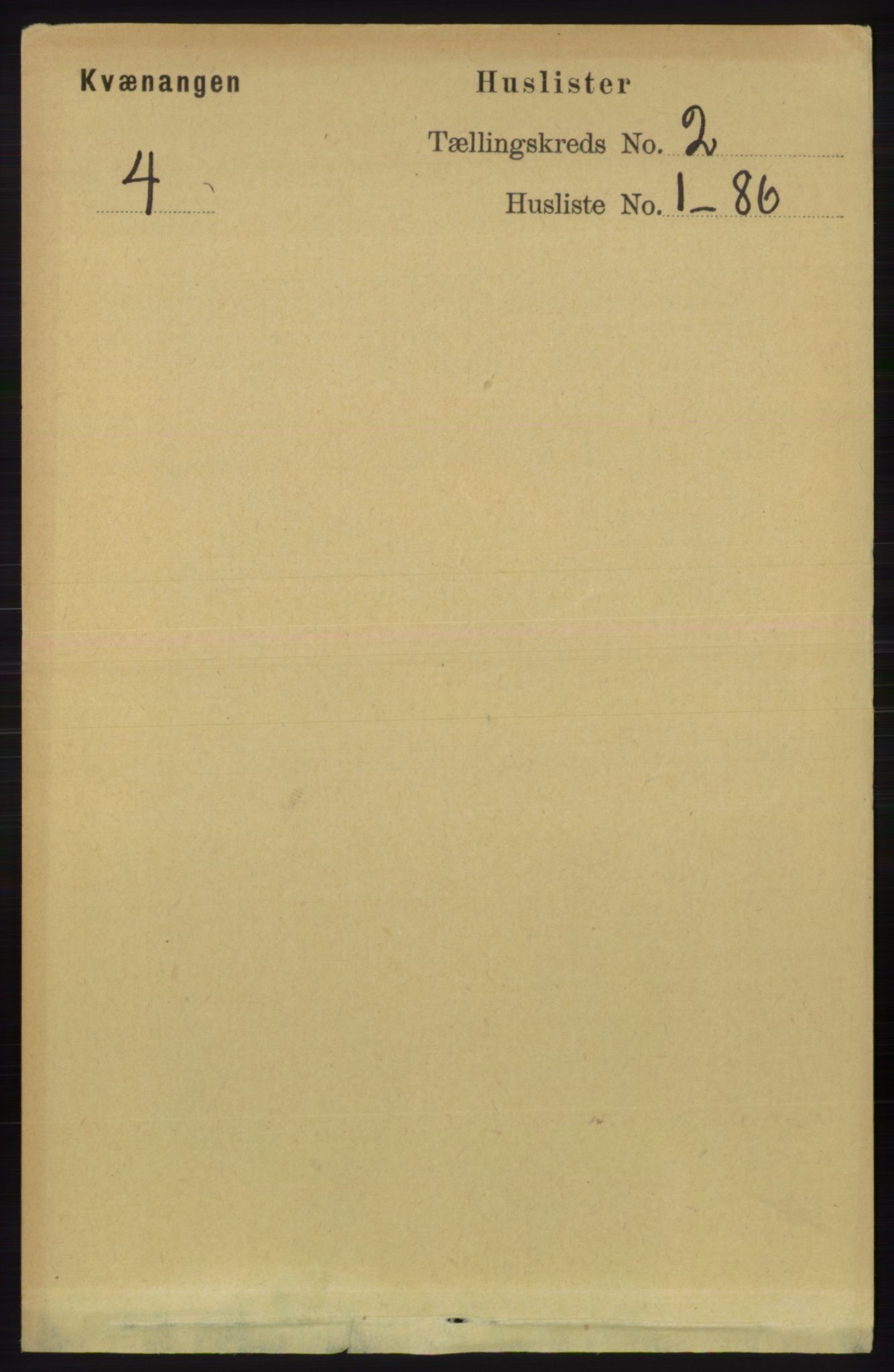 RA, 1891 census for 1943 Kvænangen, 1891, p. 324