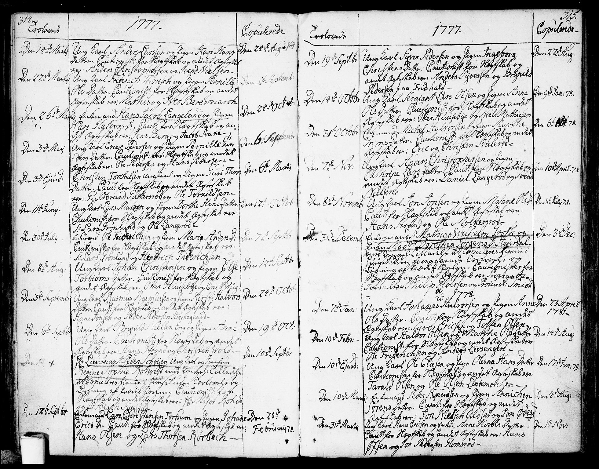 Berg prestekontor Kirkebøker, SAO/A-10902/F/Fa/L0001: Parish register (official) no. I 1, 1770-1814, p. 314-315