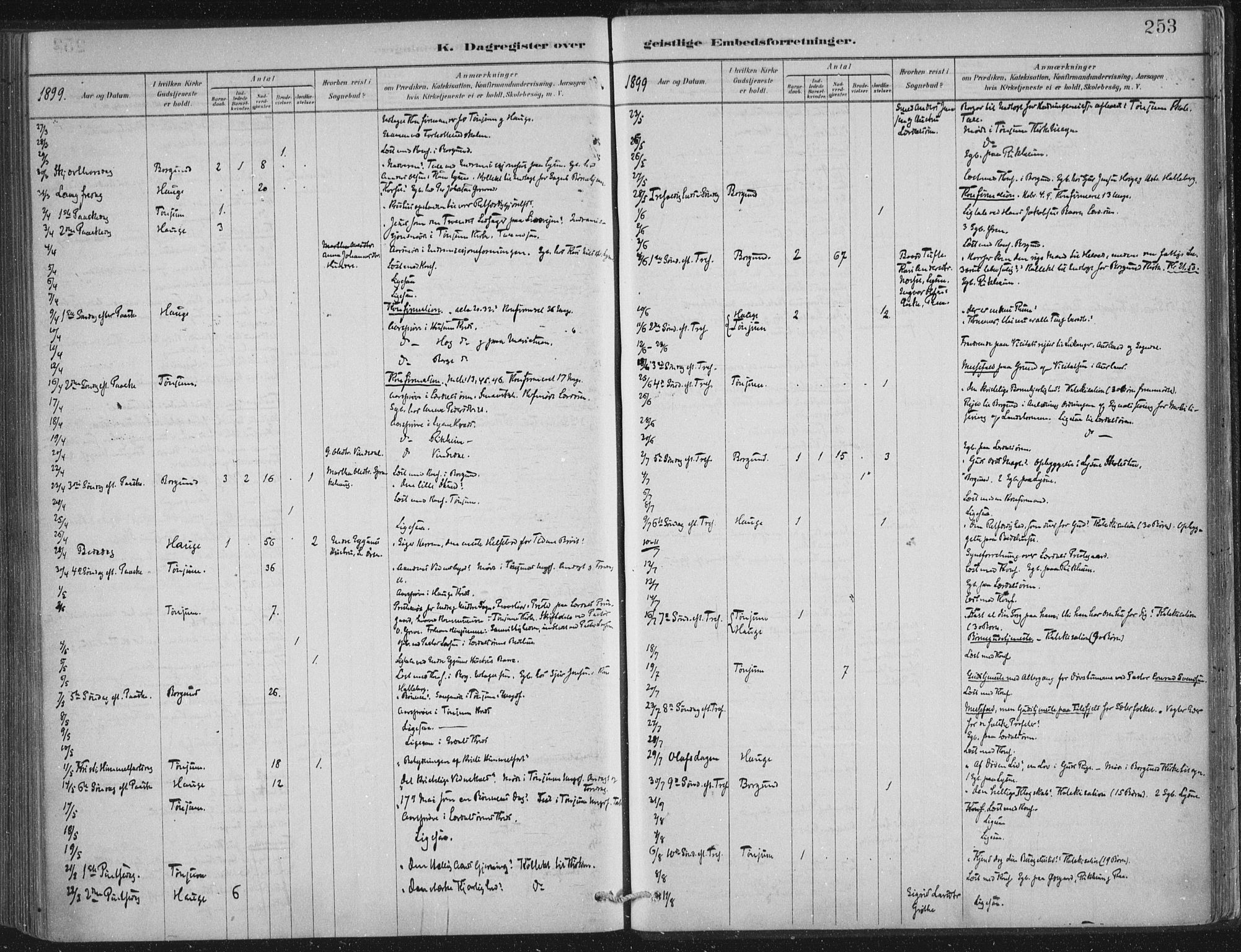 Lærdal sokneprestembete, SAB/A-81201: Parish register (official) no. D  1, 1878-1908, p. 253