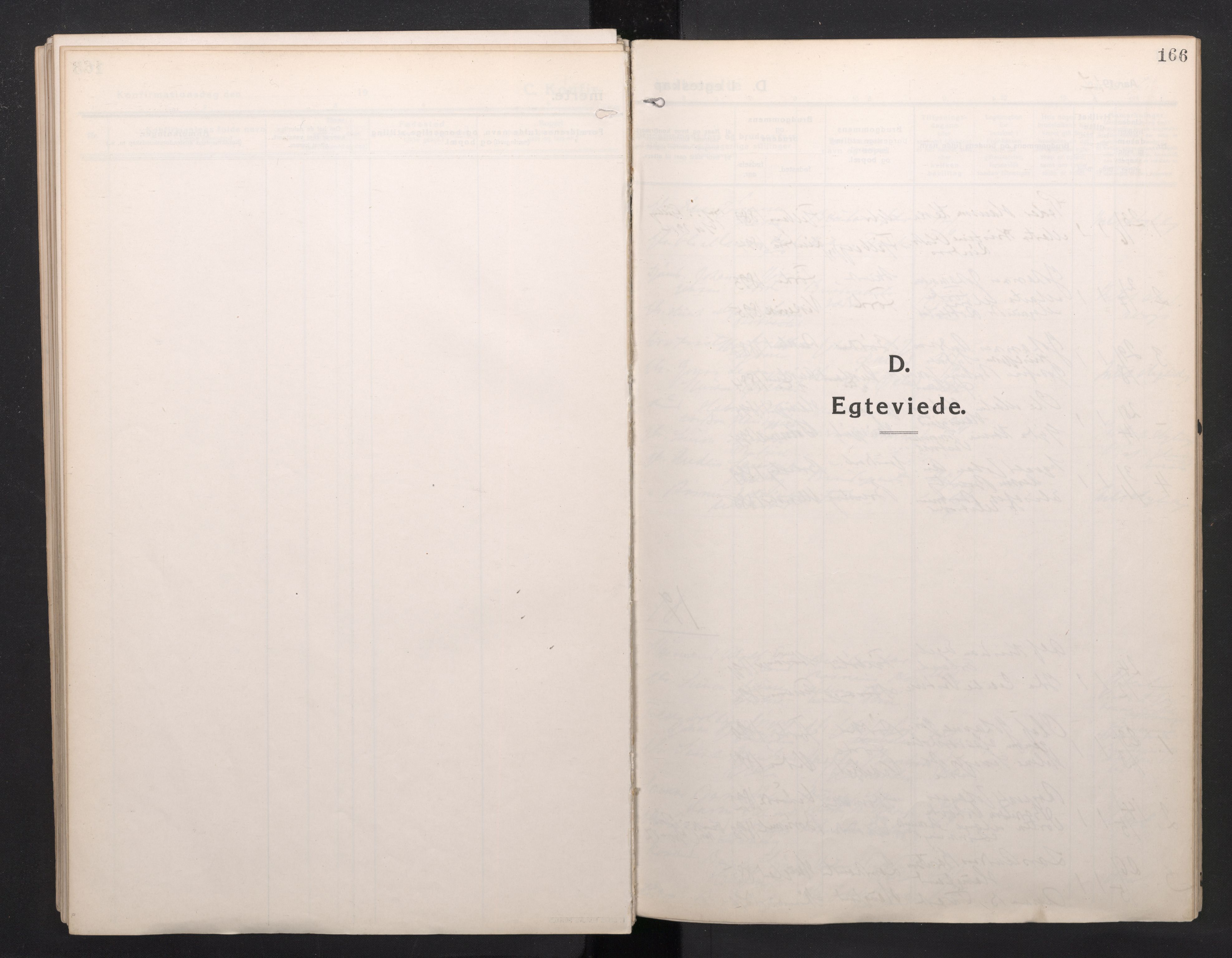 Sveio Sokneprestembete, SAB/A-78501/H/Haa: Parish register (official) no. C 4, 1917-1948, p. 166