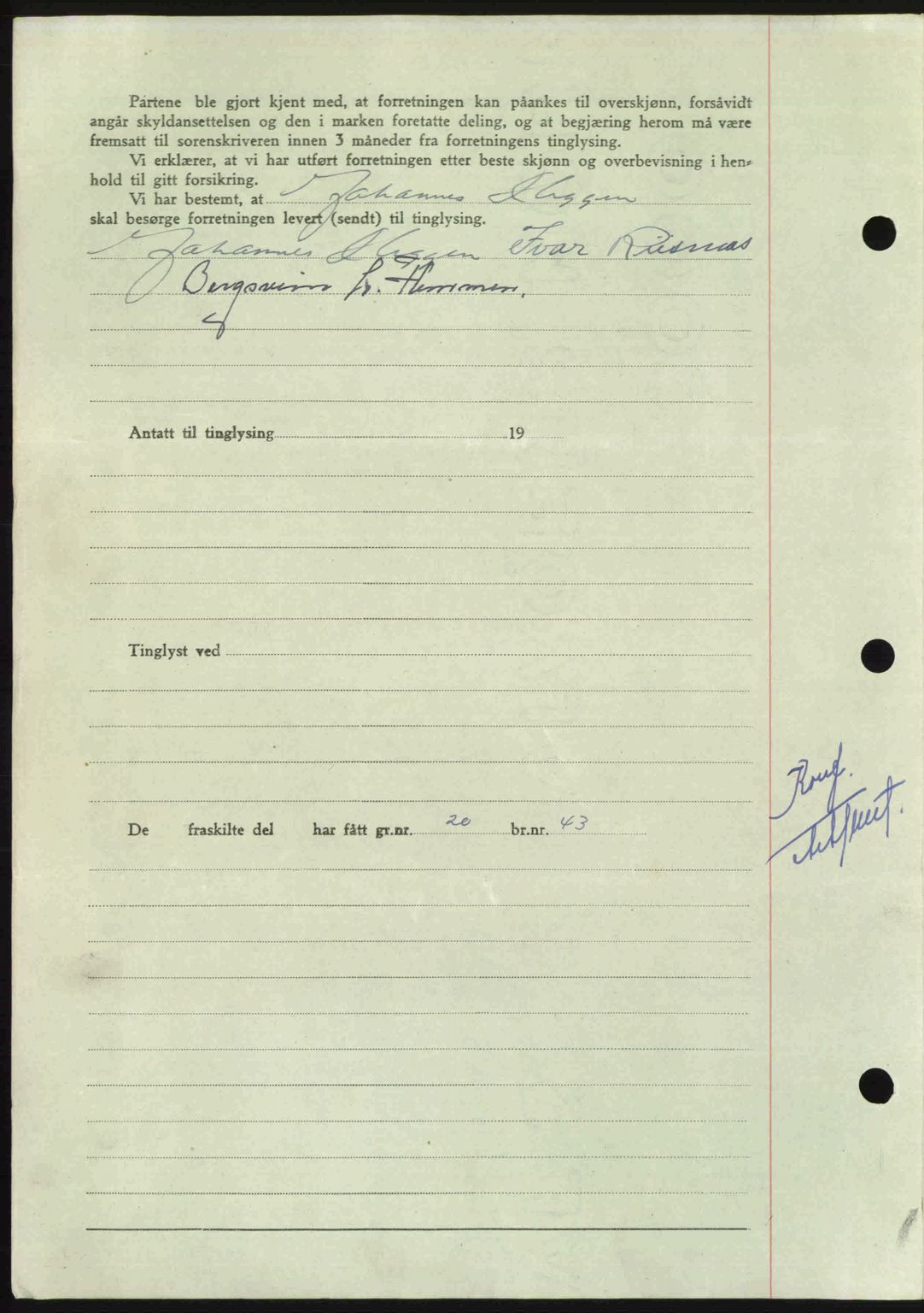 Nordmøre sorenskriveri, AV/SAT-A-4132/1/2/2Ca: Mortgage book no. A114, 1950-1950, Diary no: : 780/1950