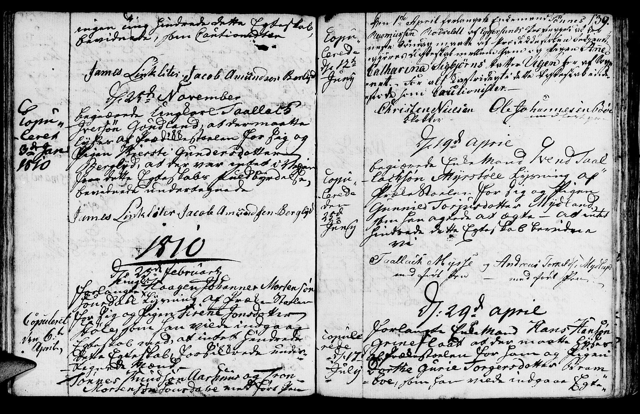 Sokndal sokneprestkontor, SAST/A-101808: Parish register (official) no. A 5, 1806-1826, p. 139