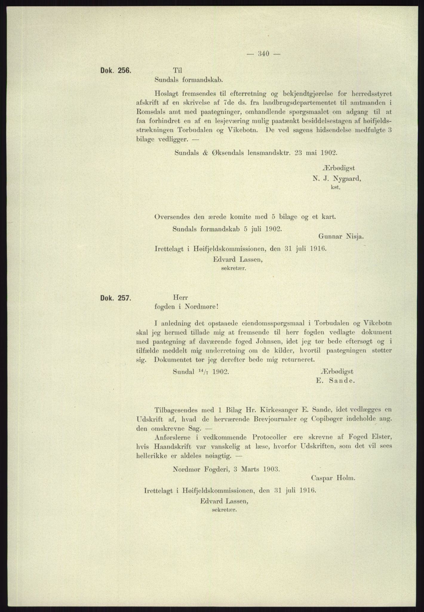 Høyfjellskommisjonen, AV/RA-S-1546/X/Xa/L0001: Nr. 1-33, 1909-1953, p. 2533