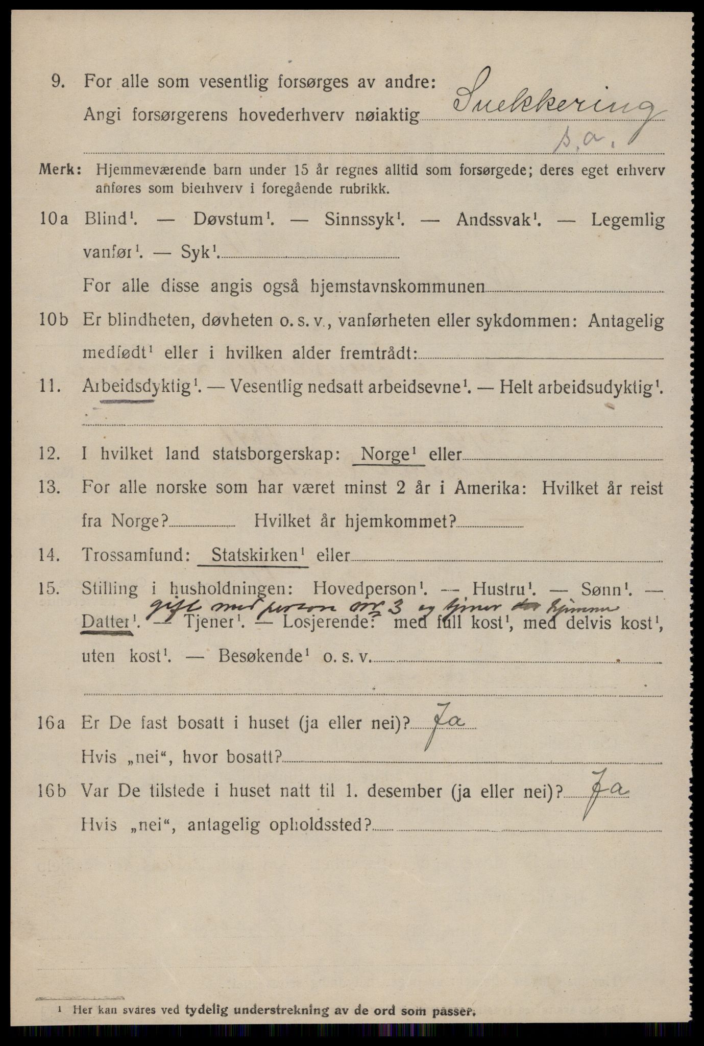 SAT, 1920 census for Rindal, 1920, p. 2317