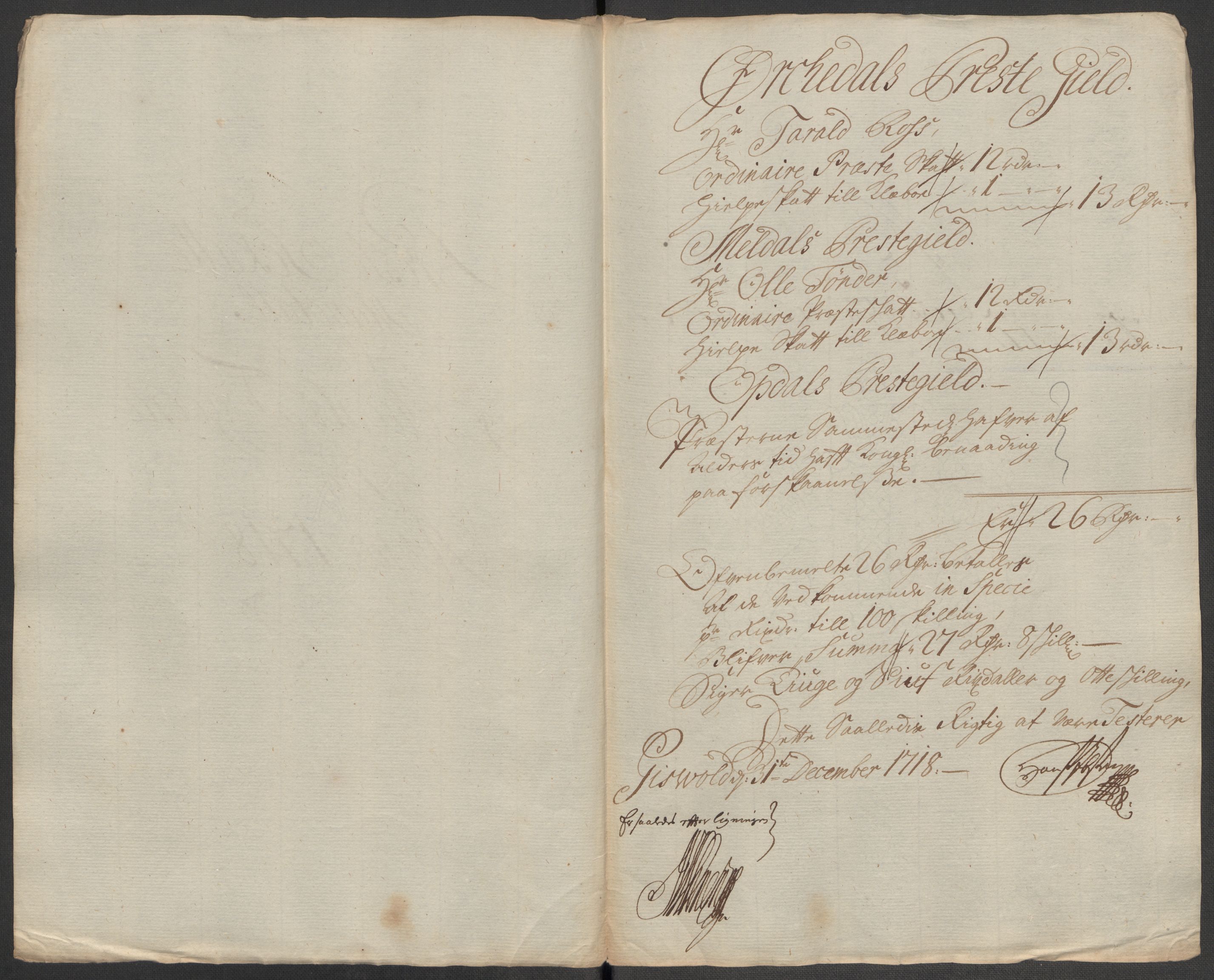 Rentekammeret inntil 1814, Reviderte regnskaper, Fogderegnskap, RA/EA-4092/R60/L3971: Fogderegnskap Orkdal og Gauldal, 1718, p. 107