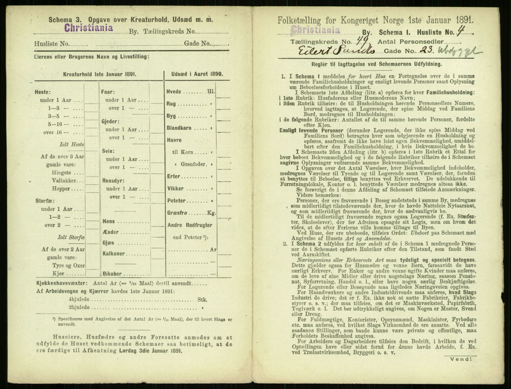 RA, 1891 census for 0301 Kristiania, 1891, p. 28515