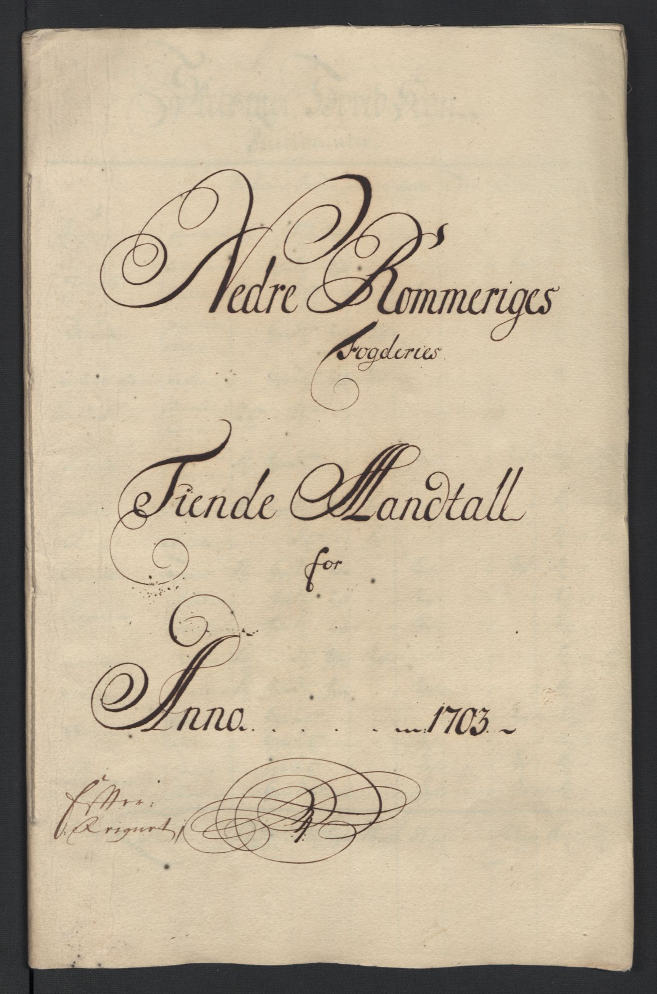 Rentekammeret inntil 1814, Reviderte regnskaper, Fogderegnskap, RA/EA-4092/R11/L0586: Fogderegnskap Nedre Romerike, 1703, p. 20