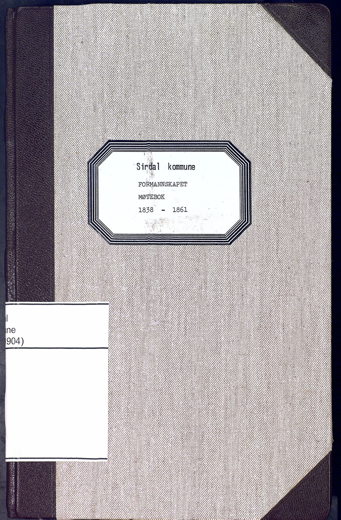 Sirdal kommune - Formannskapet, IKAV/1046SG120/A/L0001: Møtebok, 1838-1861