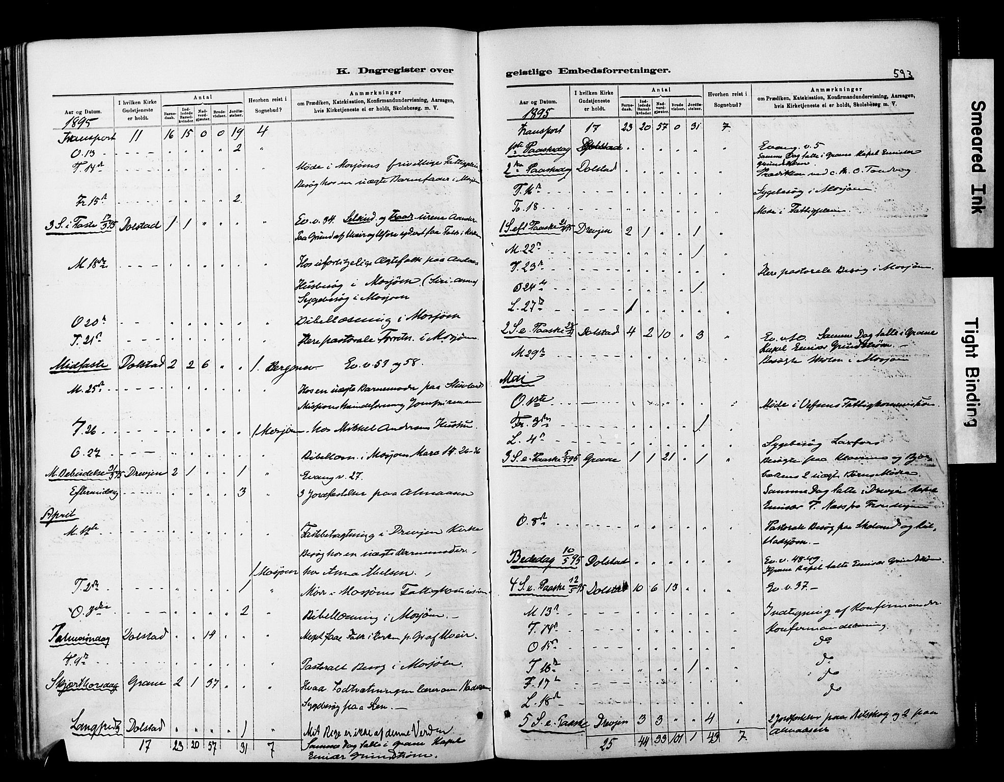 Ministerialprotokoller, klokkerbøker og fødselsregistre - Nordland, SAT/A-1459/820/L0295: Parish register (official) no. 820A16, 1880-1896, p. 593