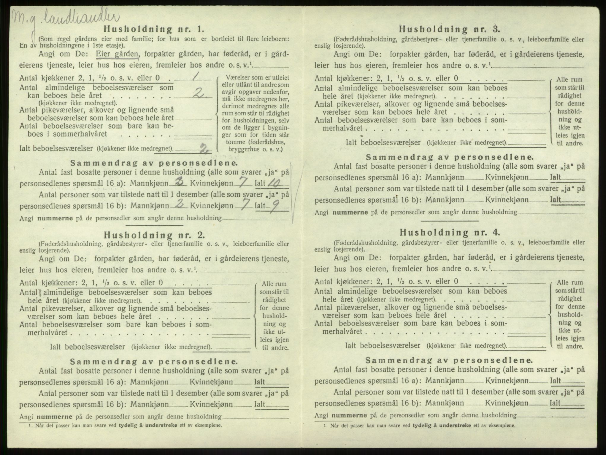 SAB, 1920 census for Gaular, 1920, p. 160